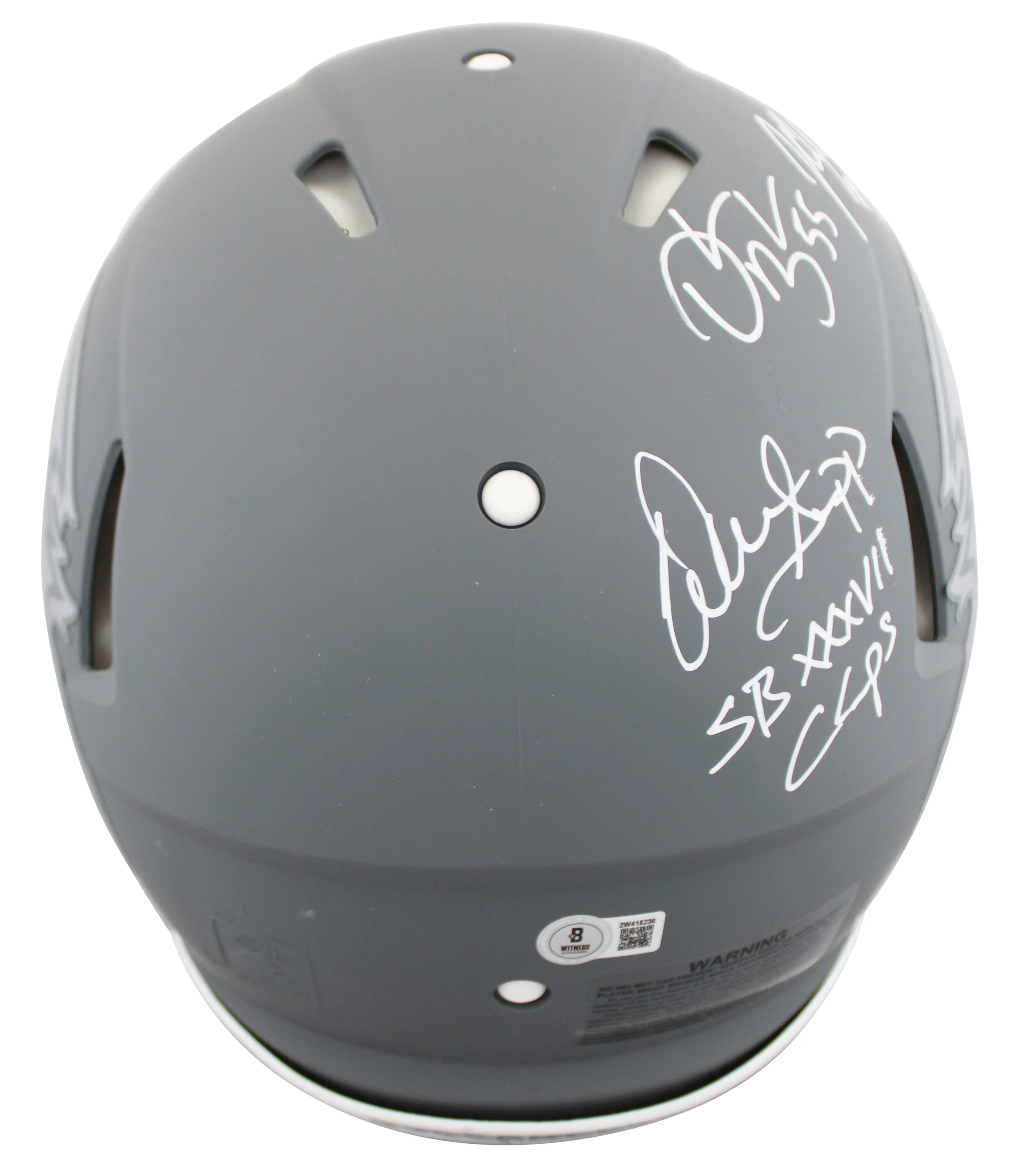 Bucs (5) Lynch, Barber +3 Signed Slate F/S Speed Proline Helmet W/ Case BAS Wit - Image 5