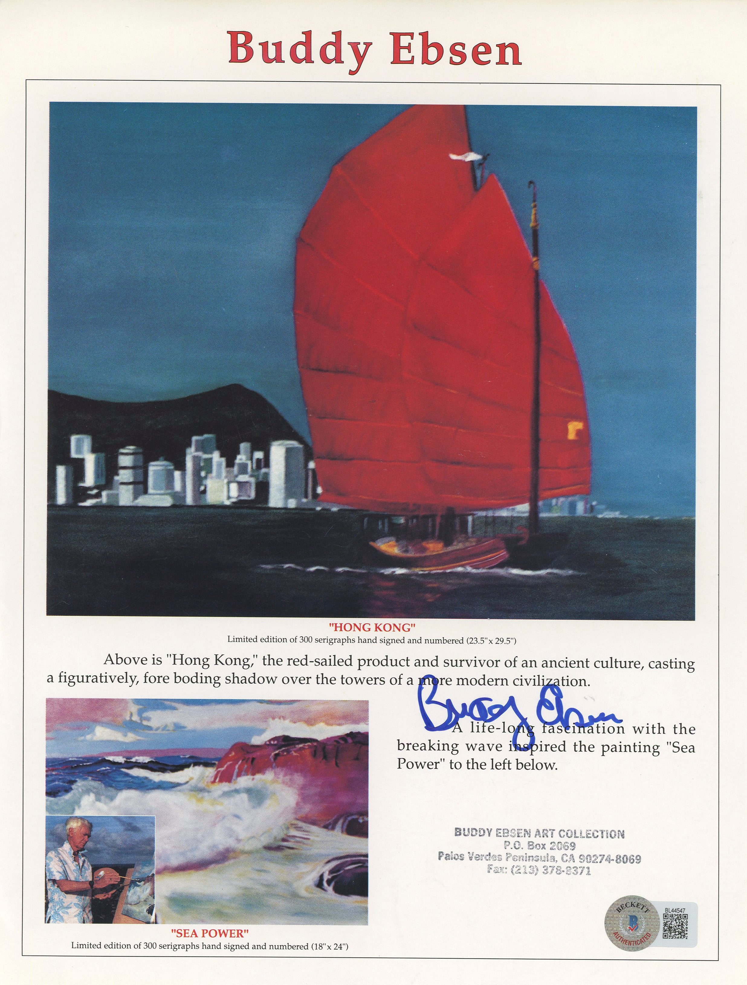 Buddy Ebsen Authentic Signed 8.5x11 Magazine Page Autographed BAS #BL44547 - Image 2