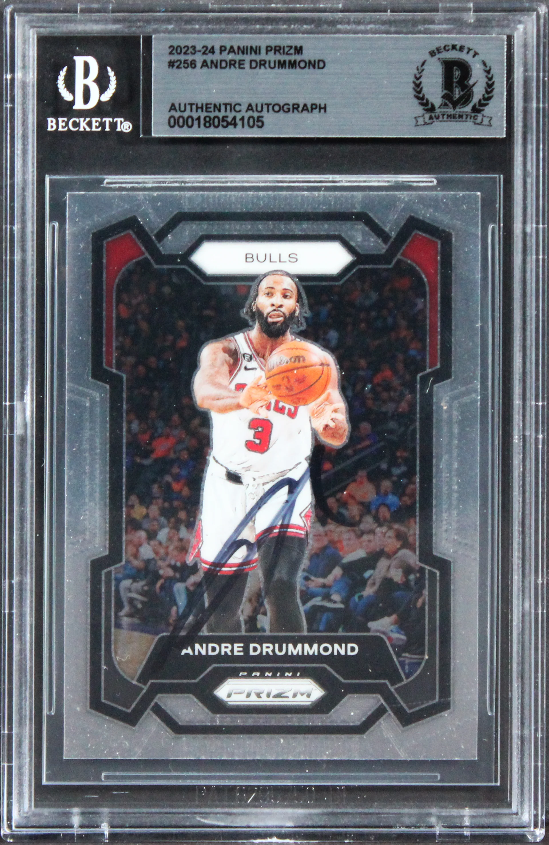 Bulls Andre Drummond Authentic Signed 2023 Panini Prizm #256 Card BAS Slabbed - Image 2