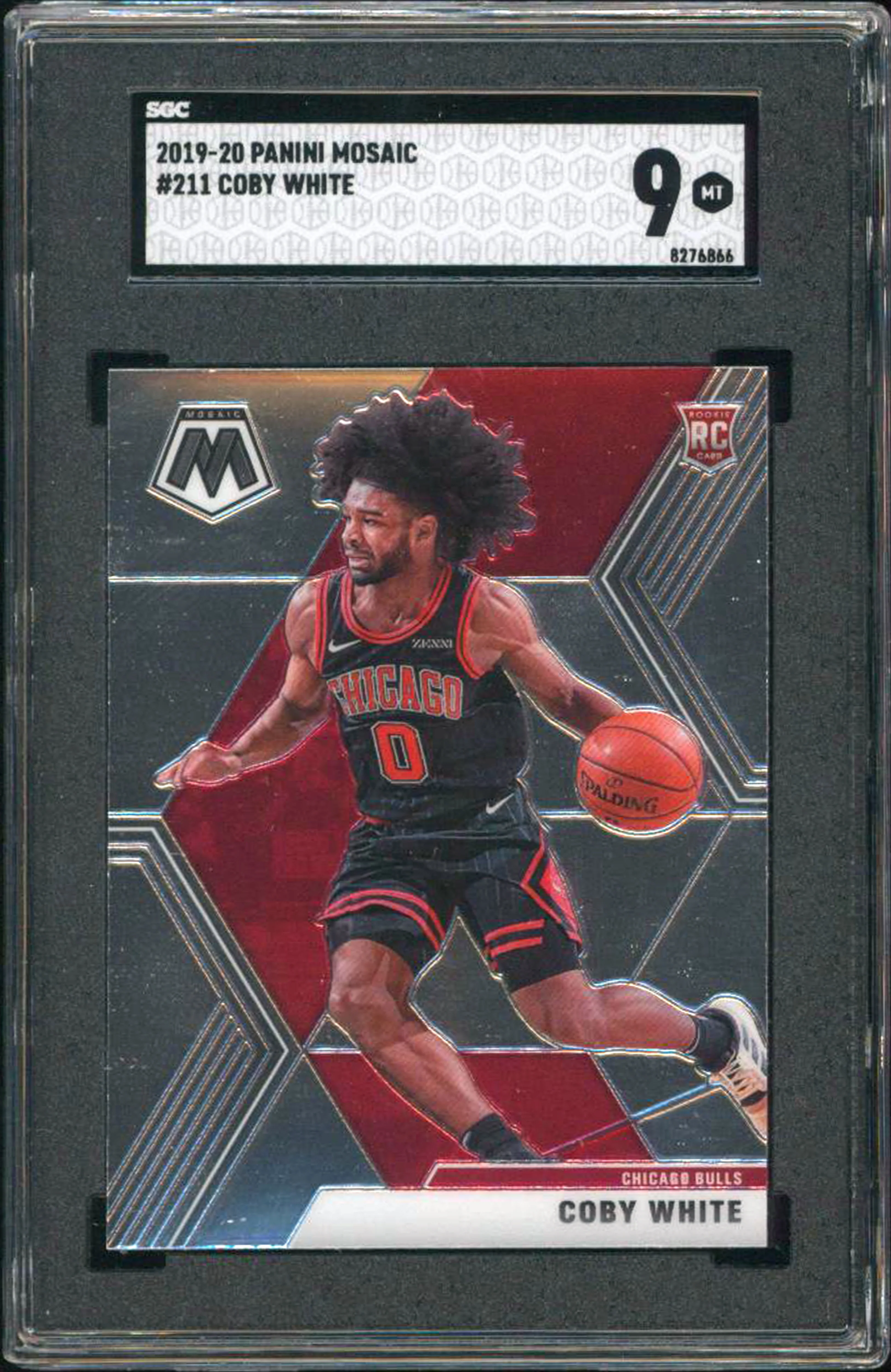 Bulls Coby White 2019 Panini Mosaic #211 Rookie Card Graded Mint 9! SGC - Image 2