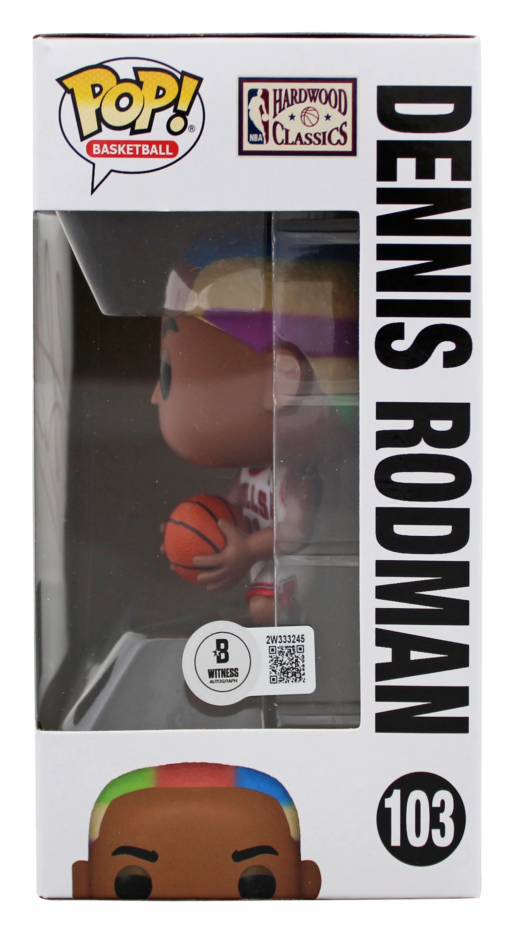 Bulls Dennis Rodman Authentic Signed #103 Funko Pop Vinyl Figure BAS Witnessed - Image 4