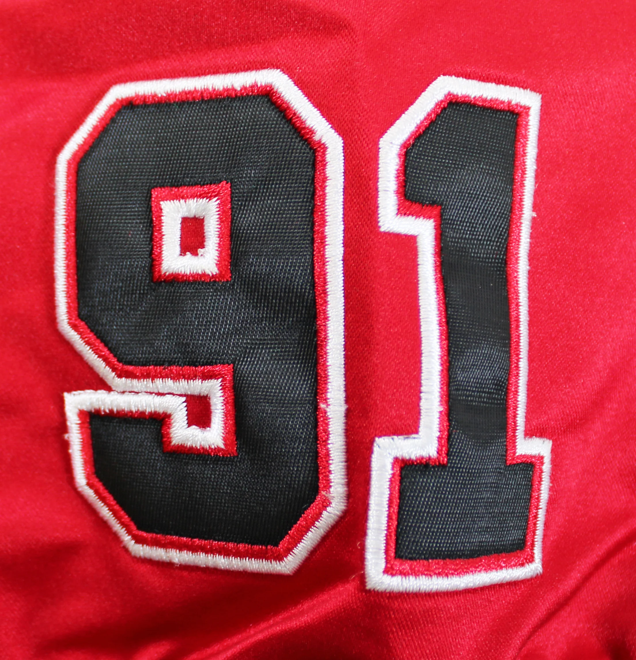 Bulls Dennis Rodman Authentic Signed Black M&N Warmup Jacket BAS Witnessed - Image 10
