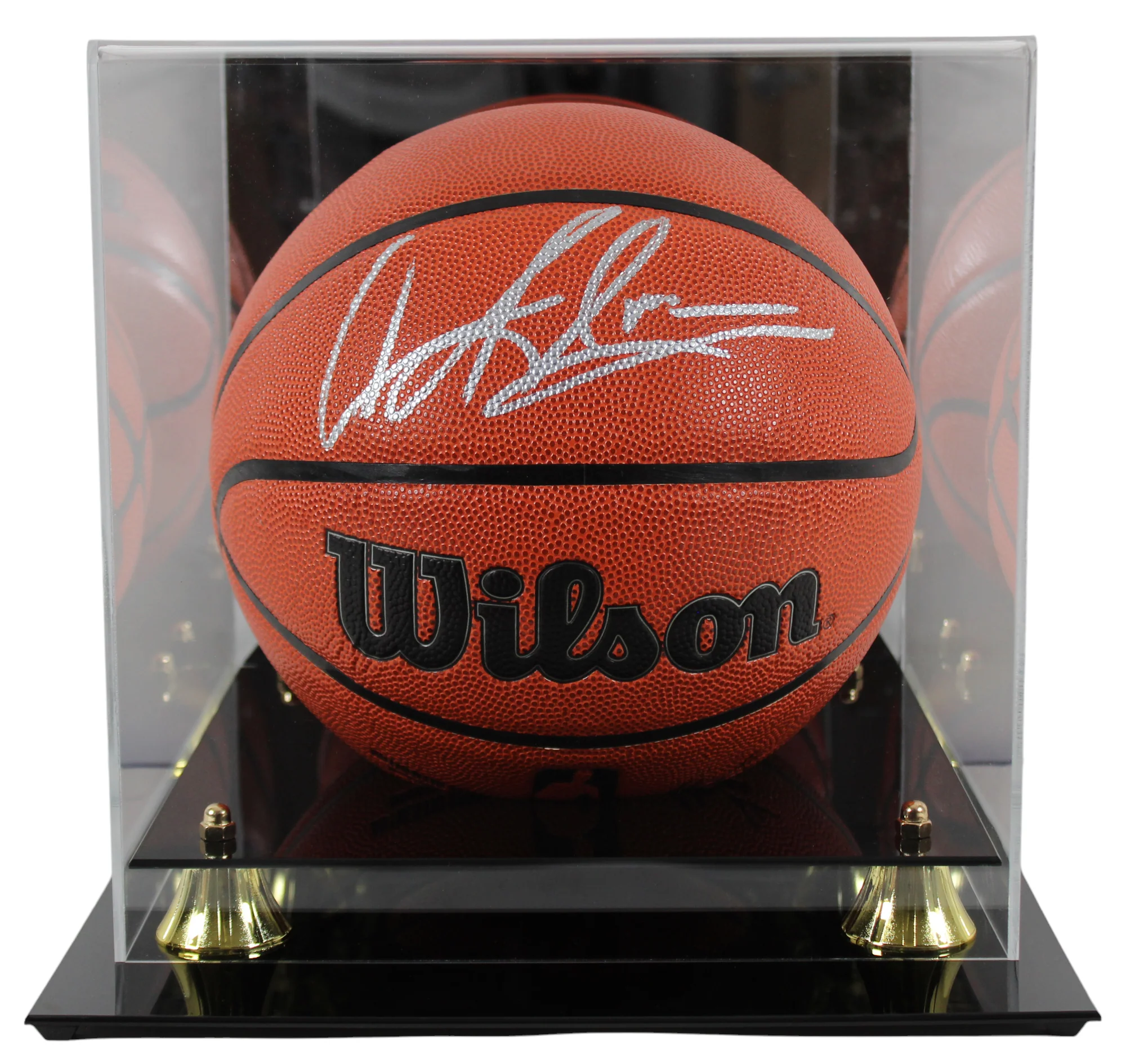 Bulls Dennis Rodman Authentic Signed Wilson Basketball w/ Case BAS Witnessed - Image 2