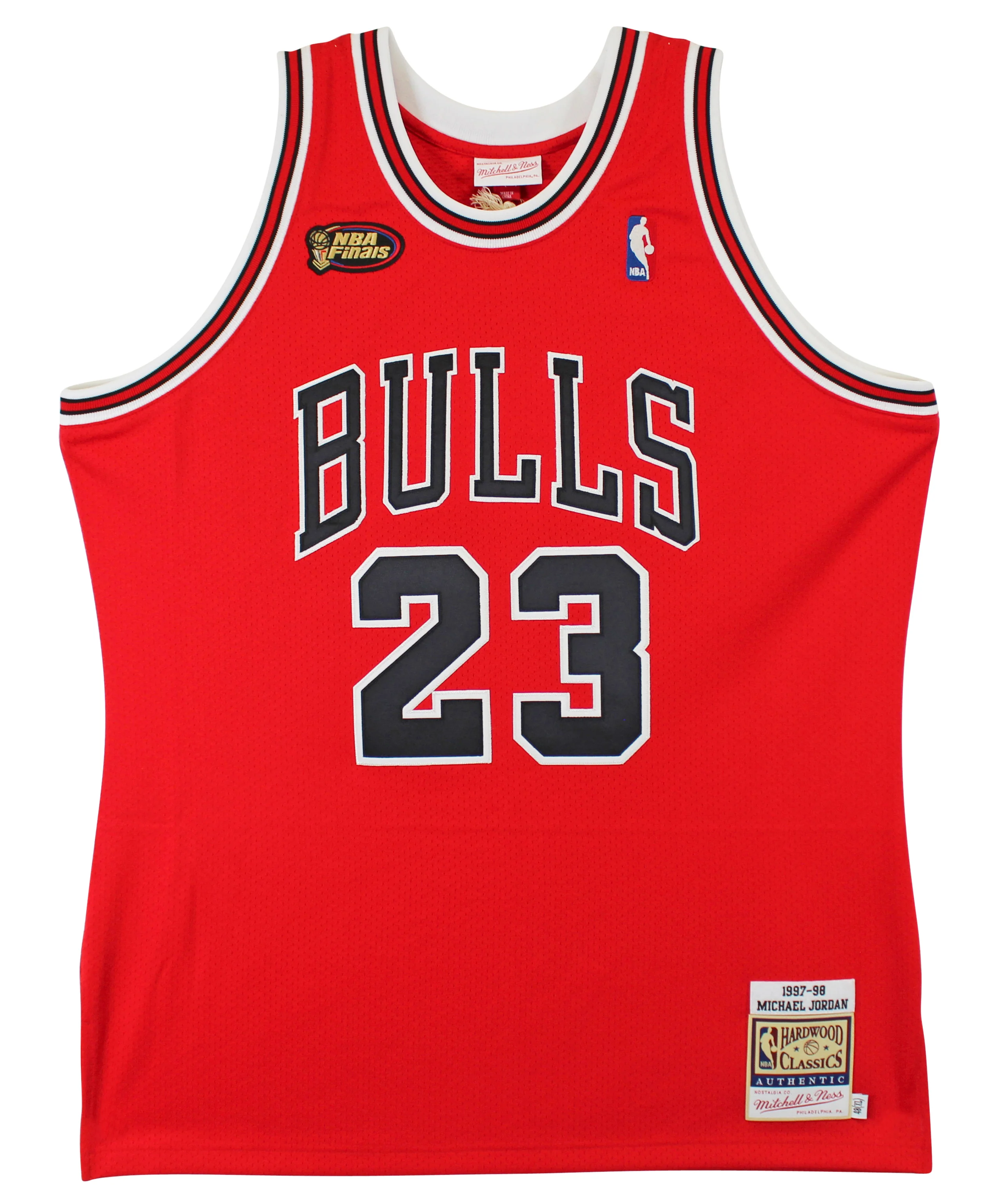 Bulls Michael Jordan Signed 97-98 Red M&N HWC Authentic Jersey UDA #BAJ78459 - Image 5