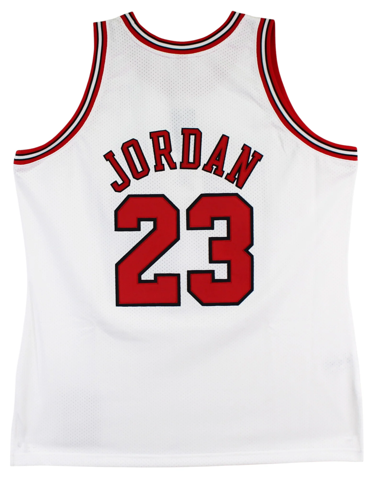 Bulls Michael Jordan Signed 97-98 White M&N HWC Authentic Jersey UDA #BAH60341 - Image 5