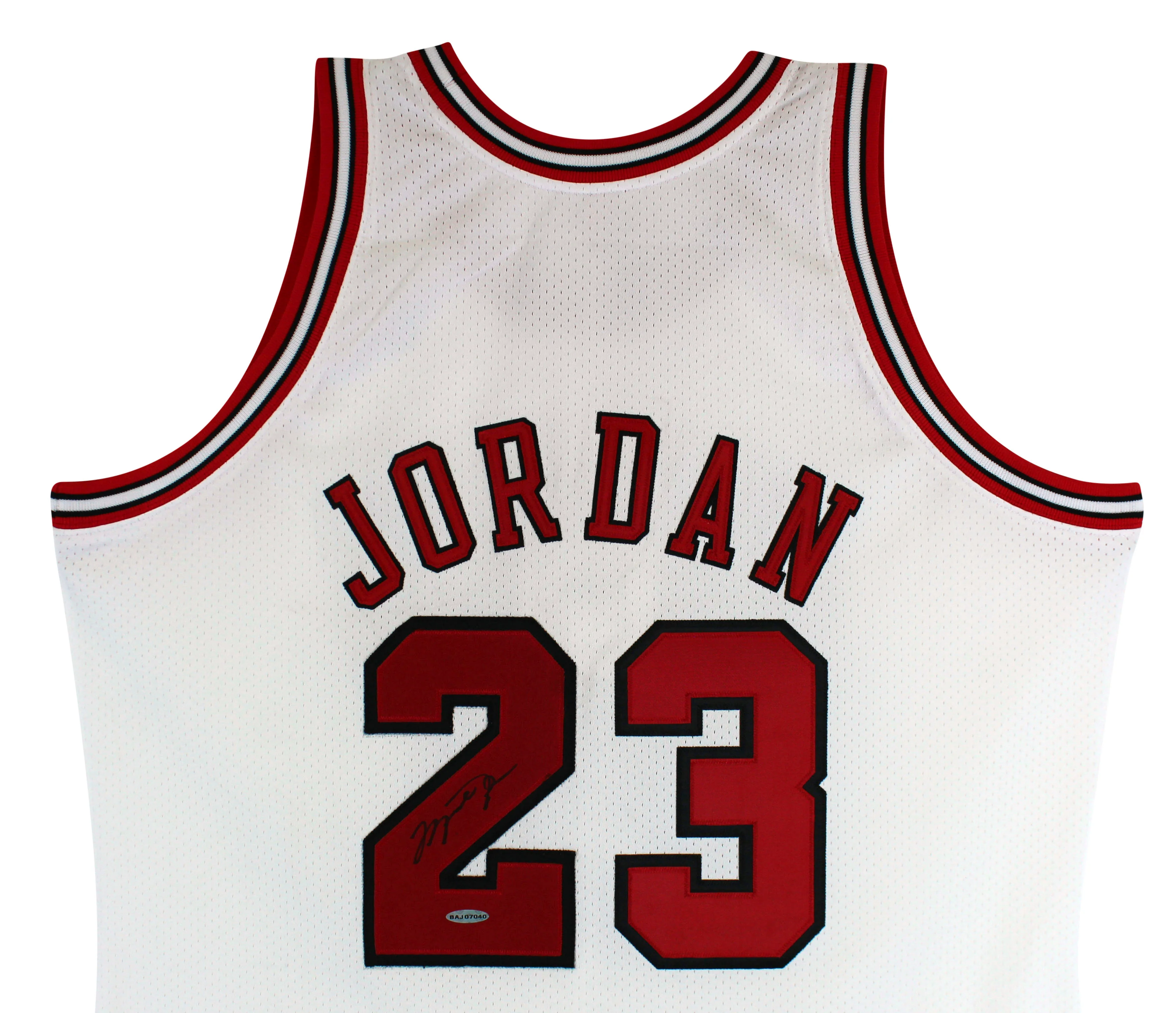 Bulls Michael Jordan Signed 97-98 White Nike HWC Authentic Jersey UDA #BAJ07040 - Image 4