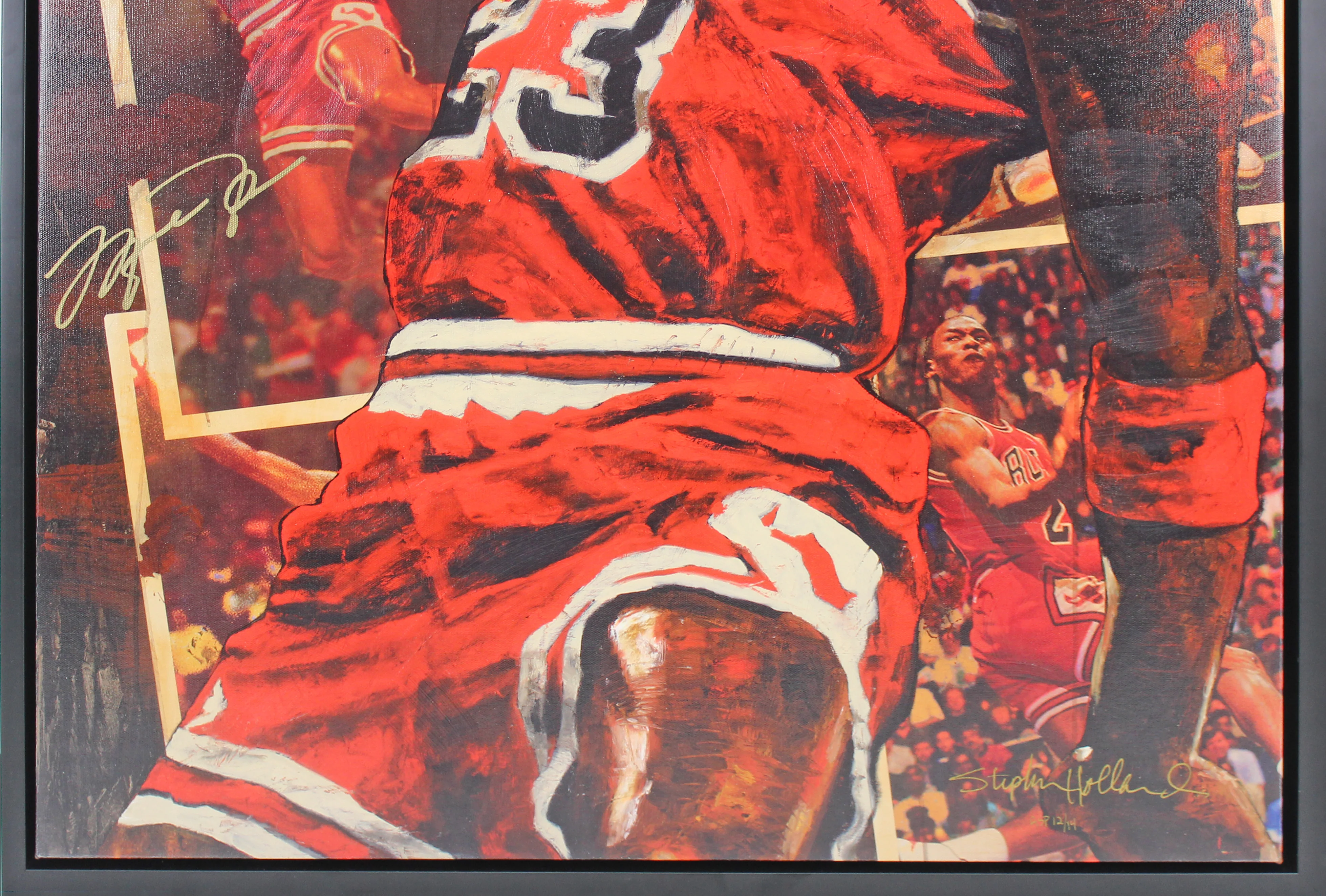 Bulls Michael Jordan Signed & Framed 27x41 Canvas Holland AS Proof #12/14 UDA - Image 6