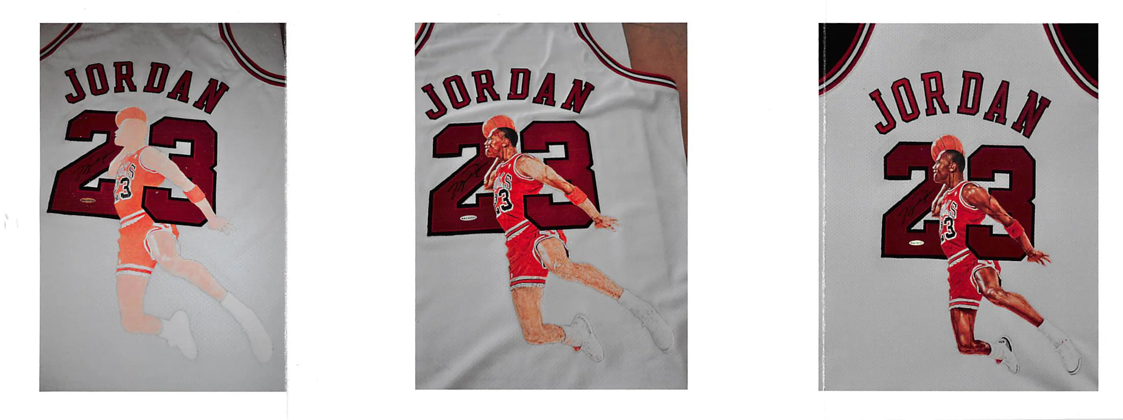 Bulls Michael Jordan Signed William Zavala Hand Painted M&N Framed Jersey UDA - Image 10