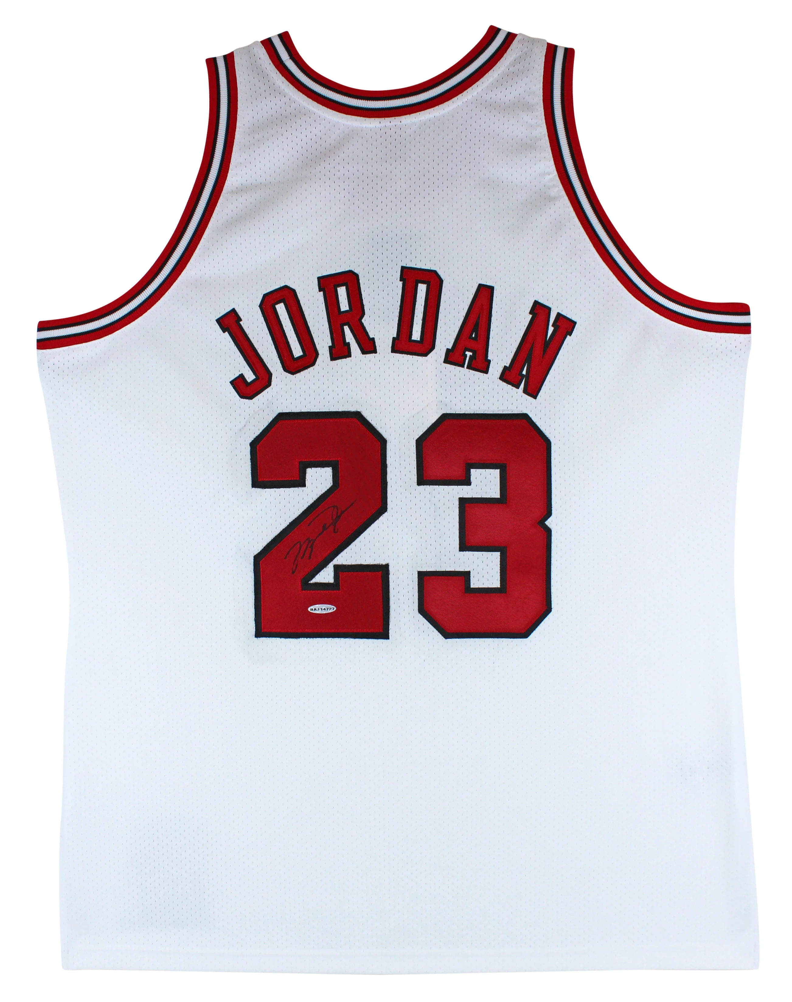 Bulls Michael Jordan Signed William Zavala Hand Painted M&N Framed Jersey UDA - Image 5