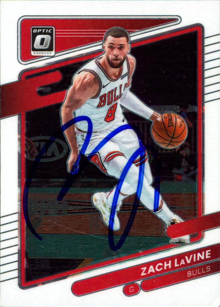 Bulls Zach LaVine Authentic Signed 2021 Donruss Optic #105 Card PSA/DNA #AP90737