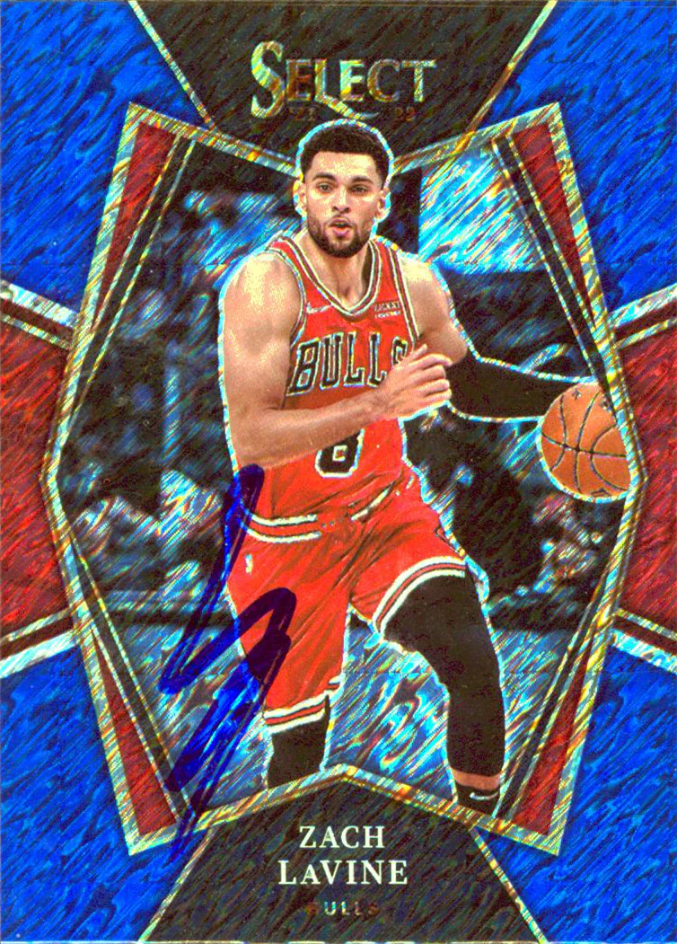 Bulls Zach LaVine Authentic Signed 2021 Panini Select #171 Card PSA/DNA #AP90736