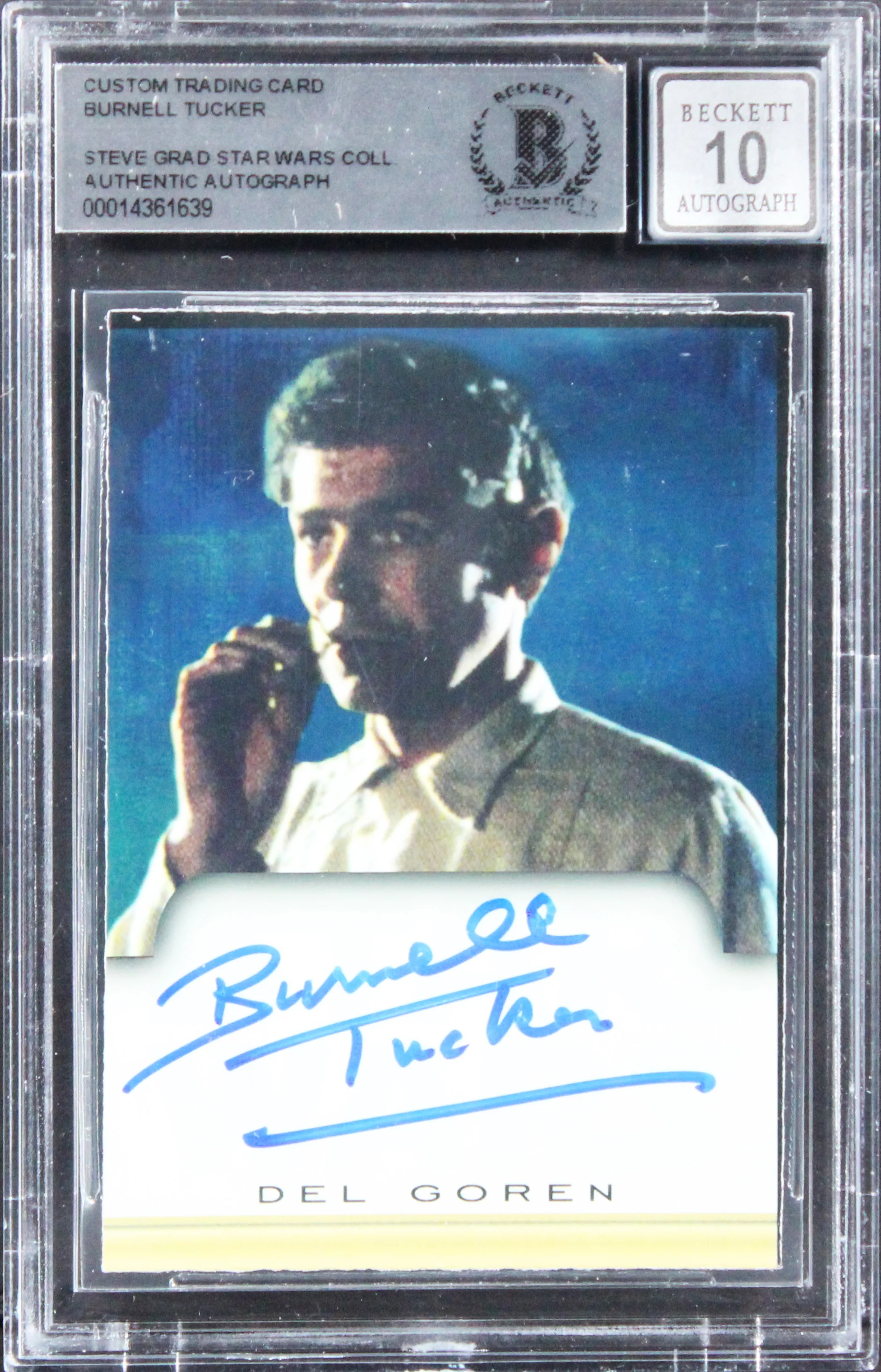 Burnell Tucker Star Wars Signed Custom Trading Card Auto 10! BAS Slabbed - Image 2