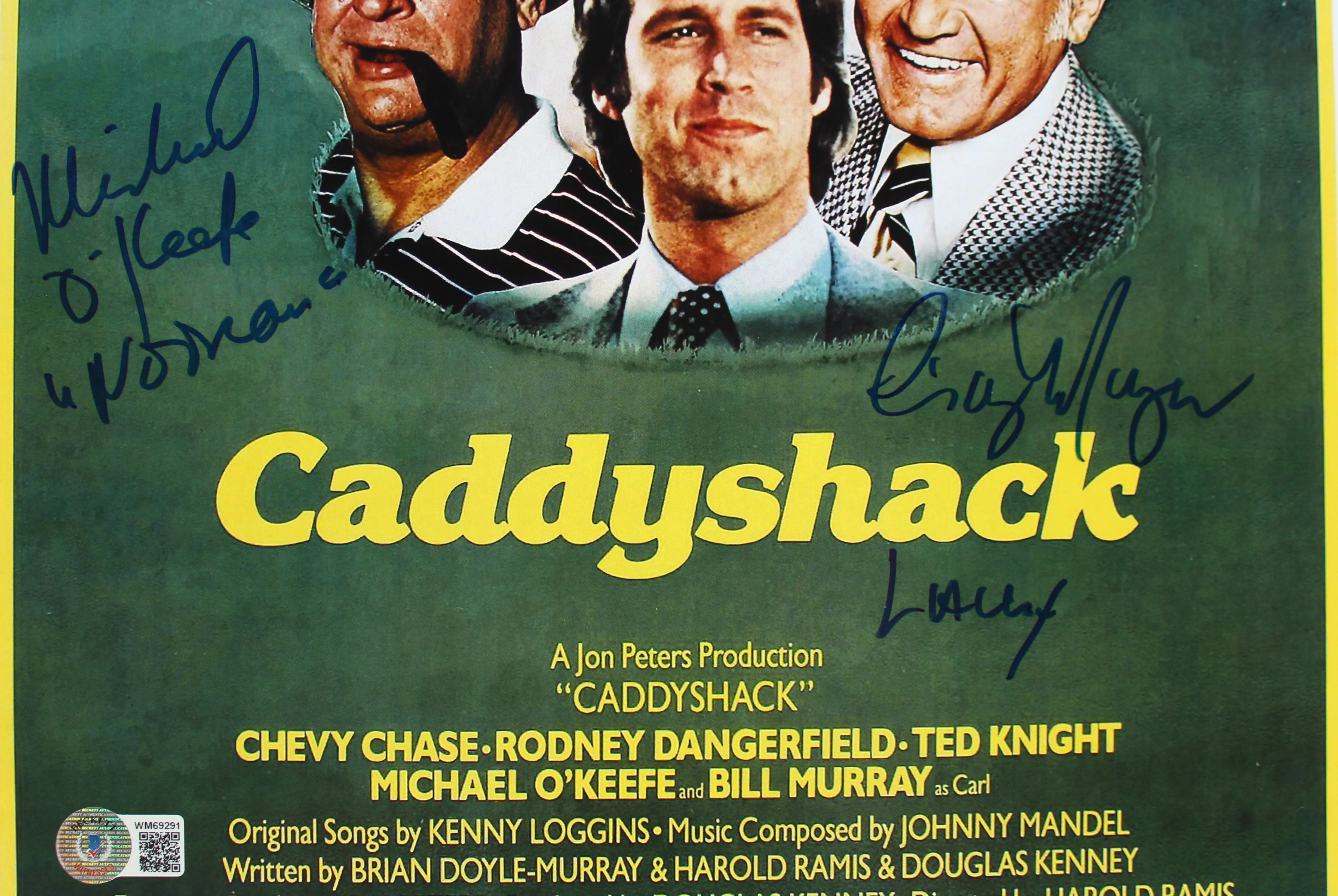 Caddyshack (3) Chase, Morgan & O'Keefe Signed 12x18 Movie Poster BAS Witnessed 1 - Image 4