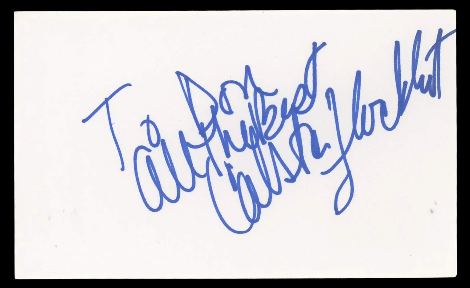Calista Flockhart Ally McBeal "All The Best" Signed 3x5 Index Card BAS #BN06439 - Image 2