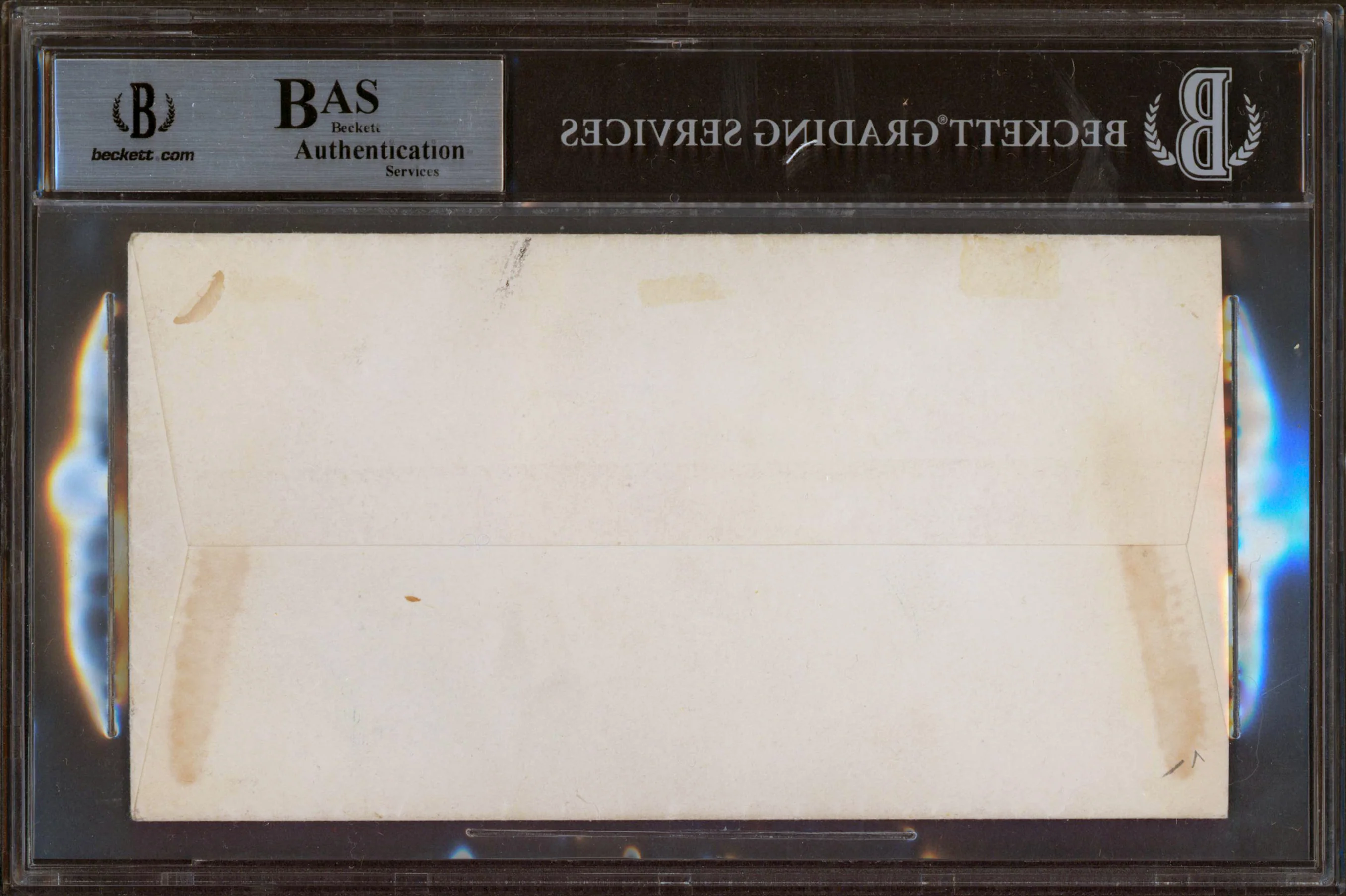 Calvin Coolidge Signed 4x7.25 Envelope Postmarked July 4, 1930 BAS Slabbed - Image 3