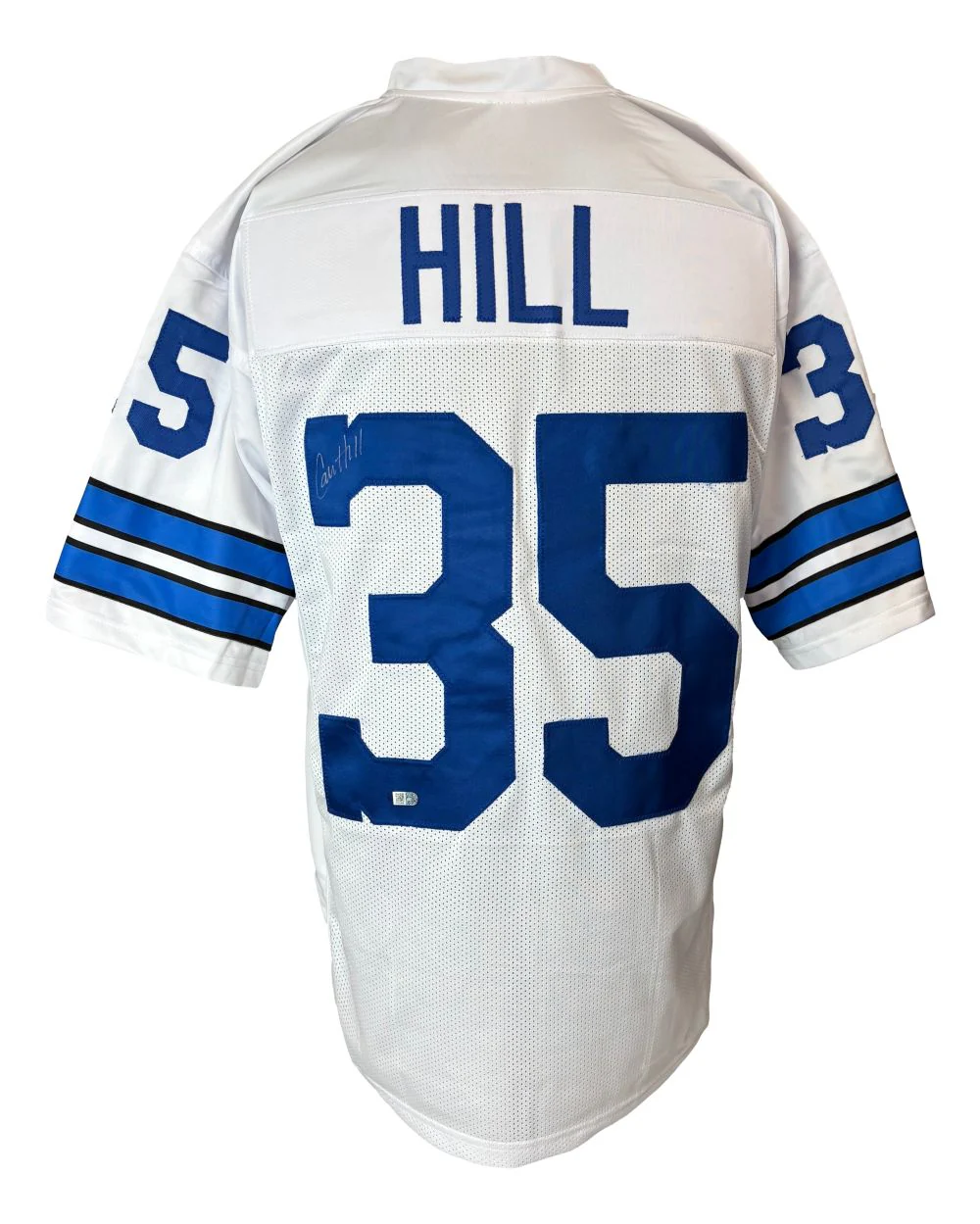 Calvin Hill Dallas Signed White Football Jersey Sports Integrity