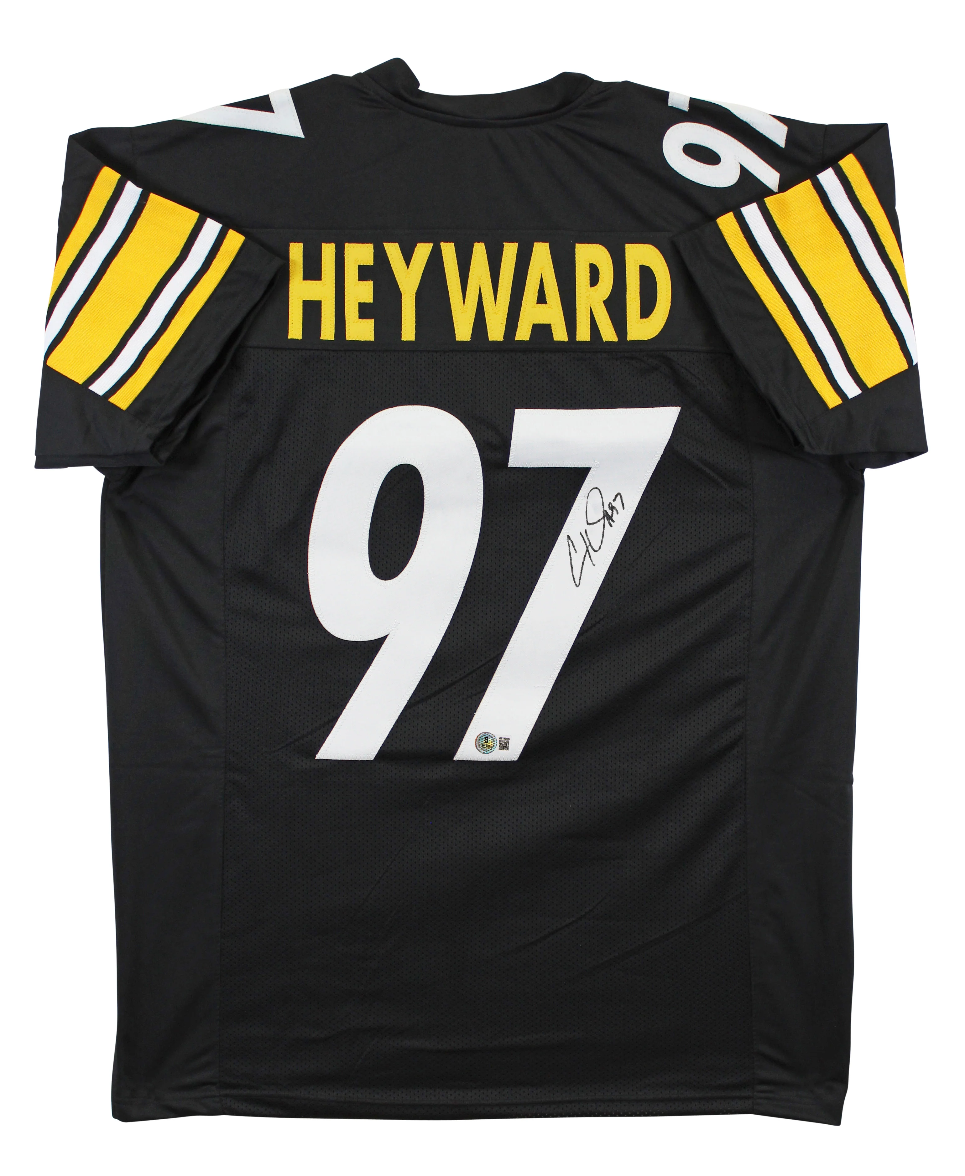 Cam Heyward Authentic Signed Black Pro Style Jersey Autographed BAS Witnessed - Image 2