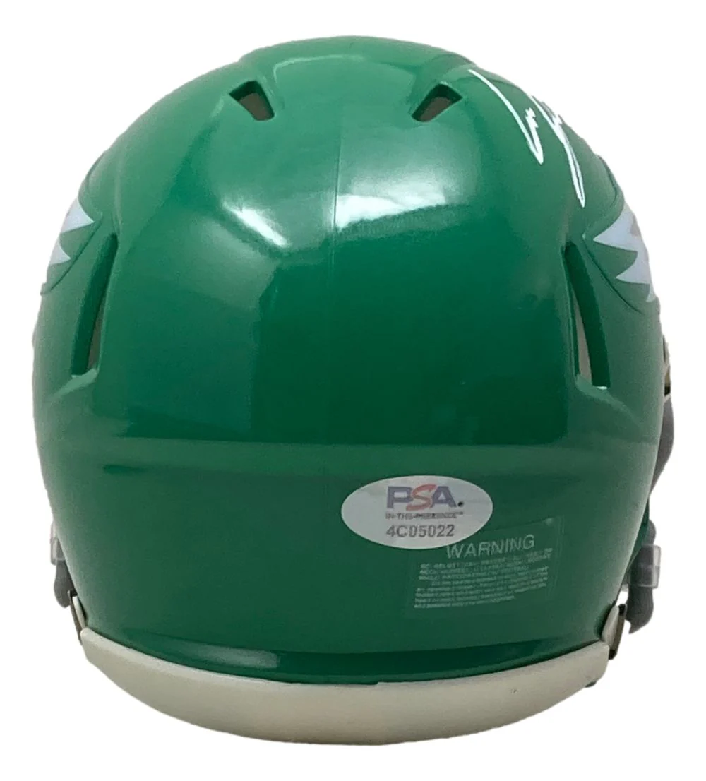 Cam Jurgens Signed Eagles Kelly Green Mini Helmet PSA/DNA w/ Super Bowl 59 LIX Case - Image 3