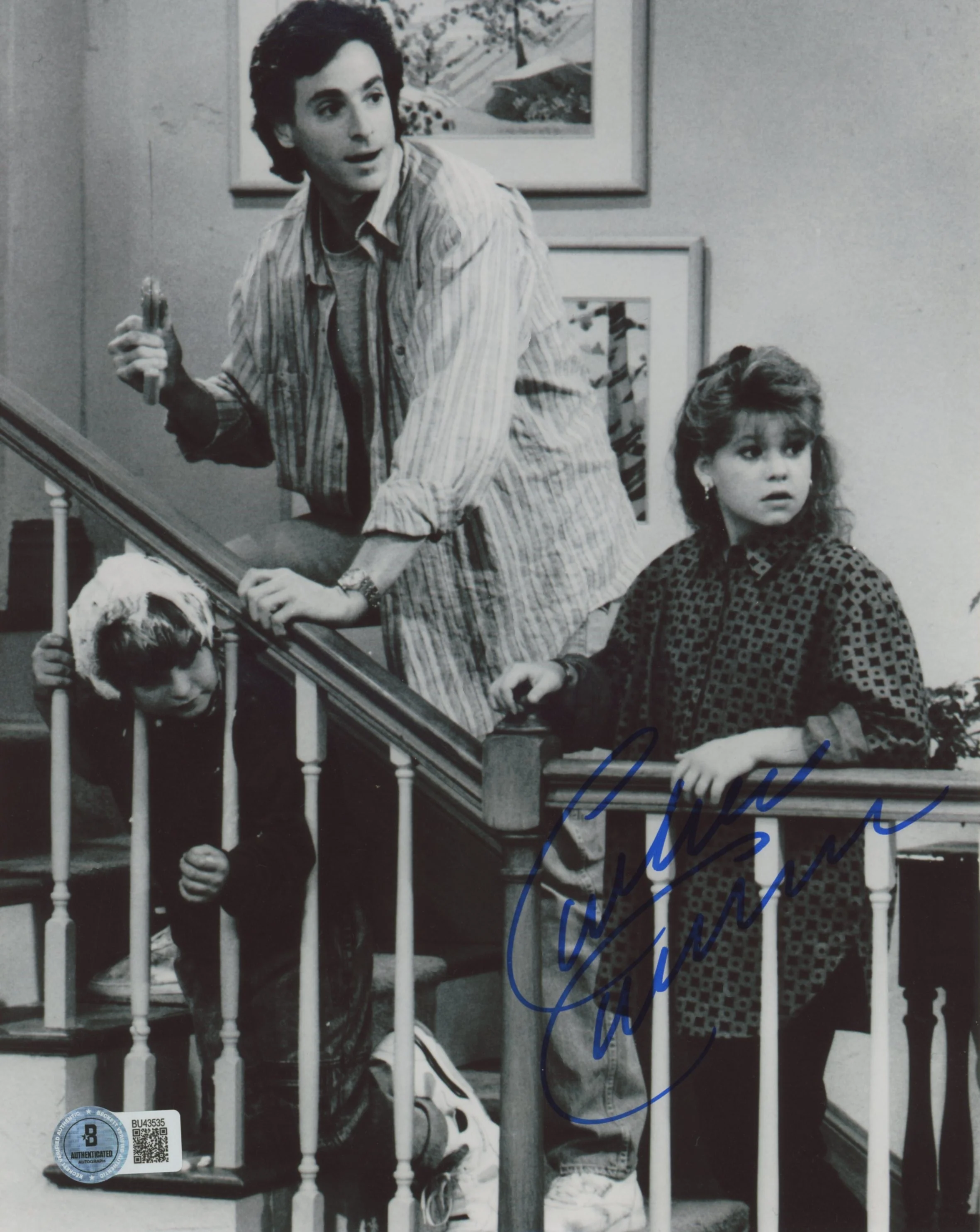 Candace Cameron Full House Authentic Signed 8x10 B&W Vertical Photo BAS #BU43535