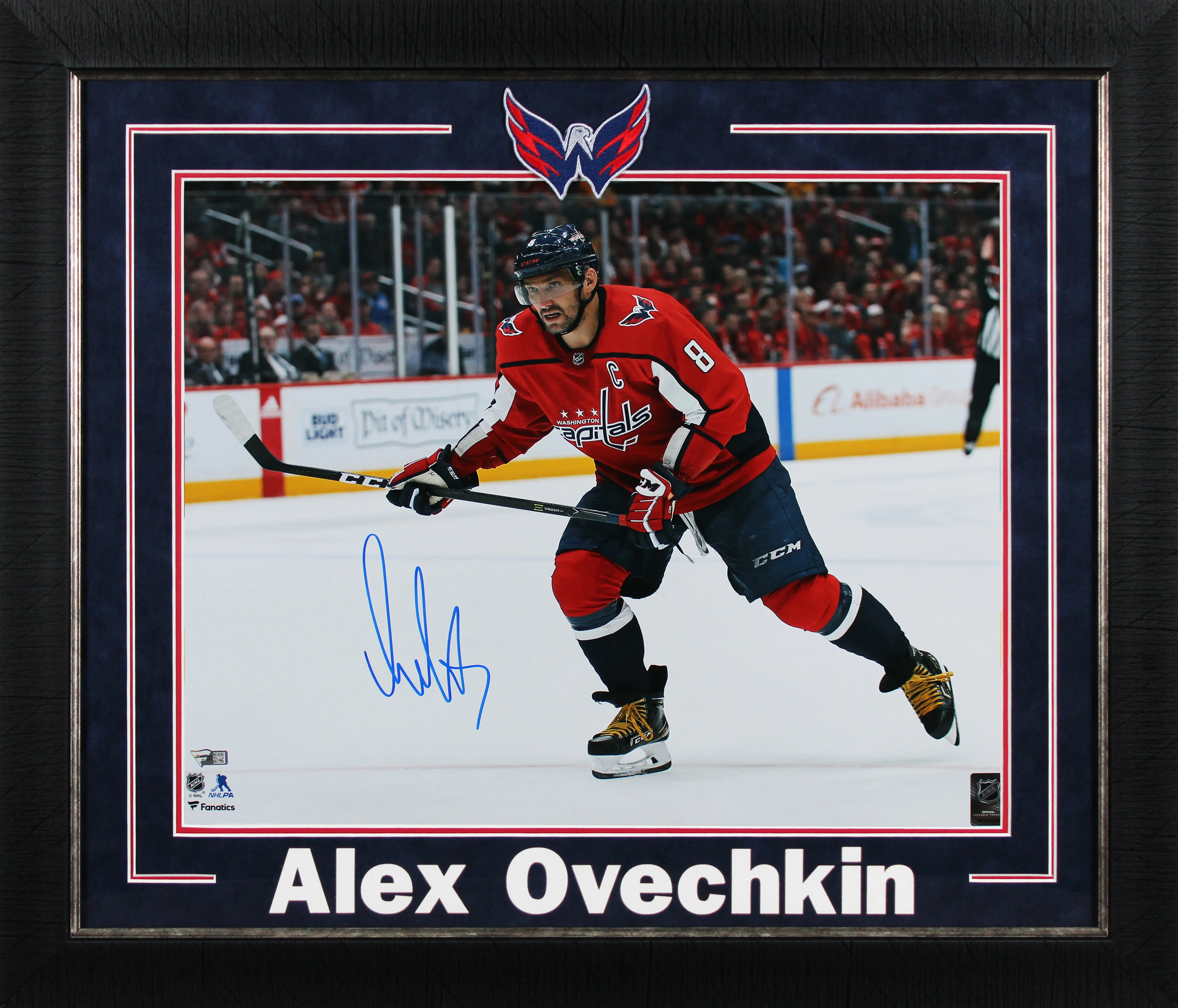 Capitals Alex Ovechkin Signed 16x20 Horizontal Shooting Framed Photo Fanatics - Image 2