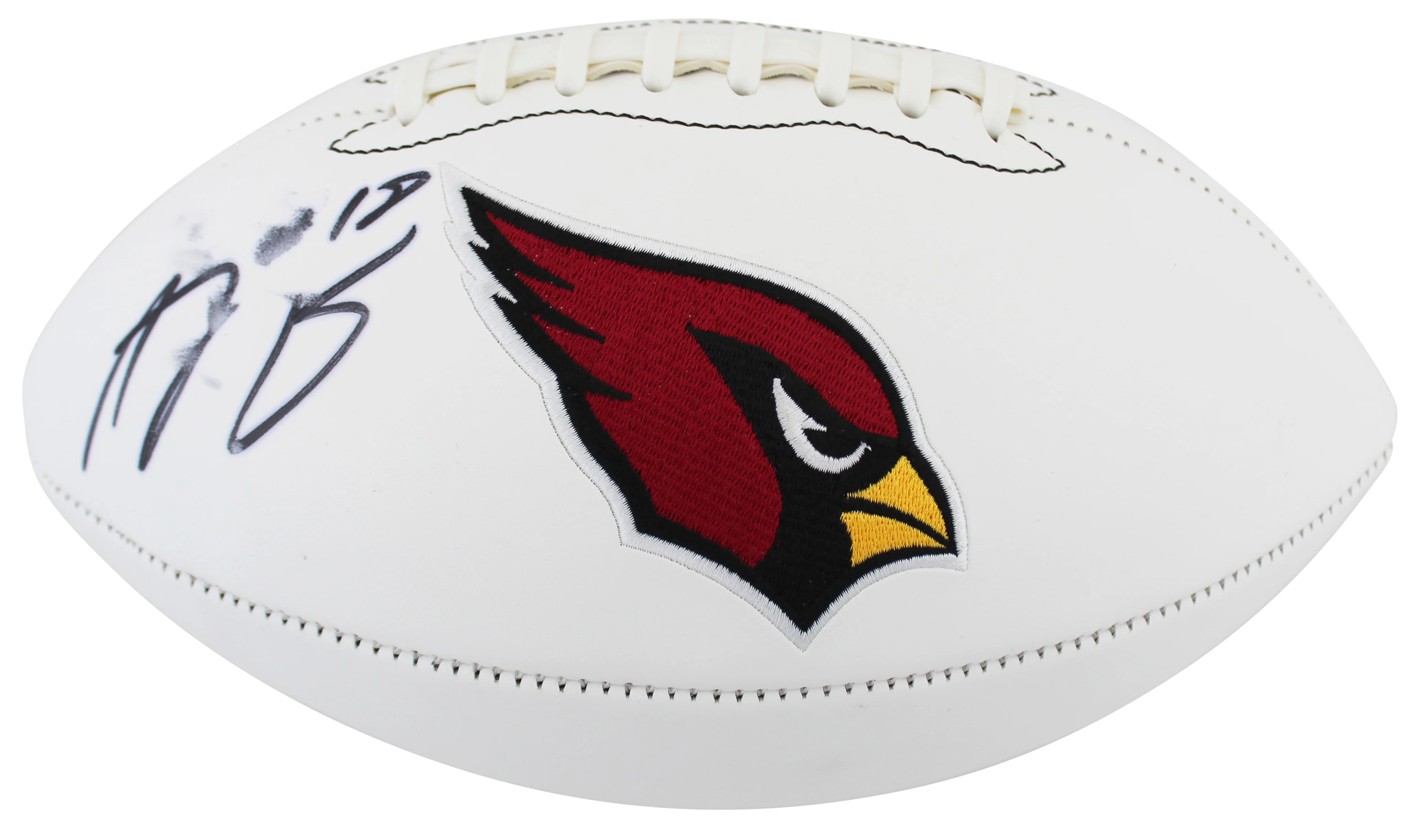 Cardinals A.J. Green Authentic Signed White Panel Logo Football BAS Wit #WX52883 - Image 2