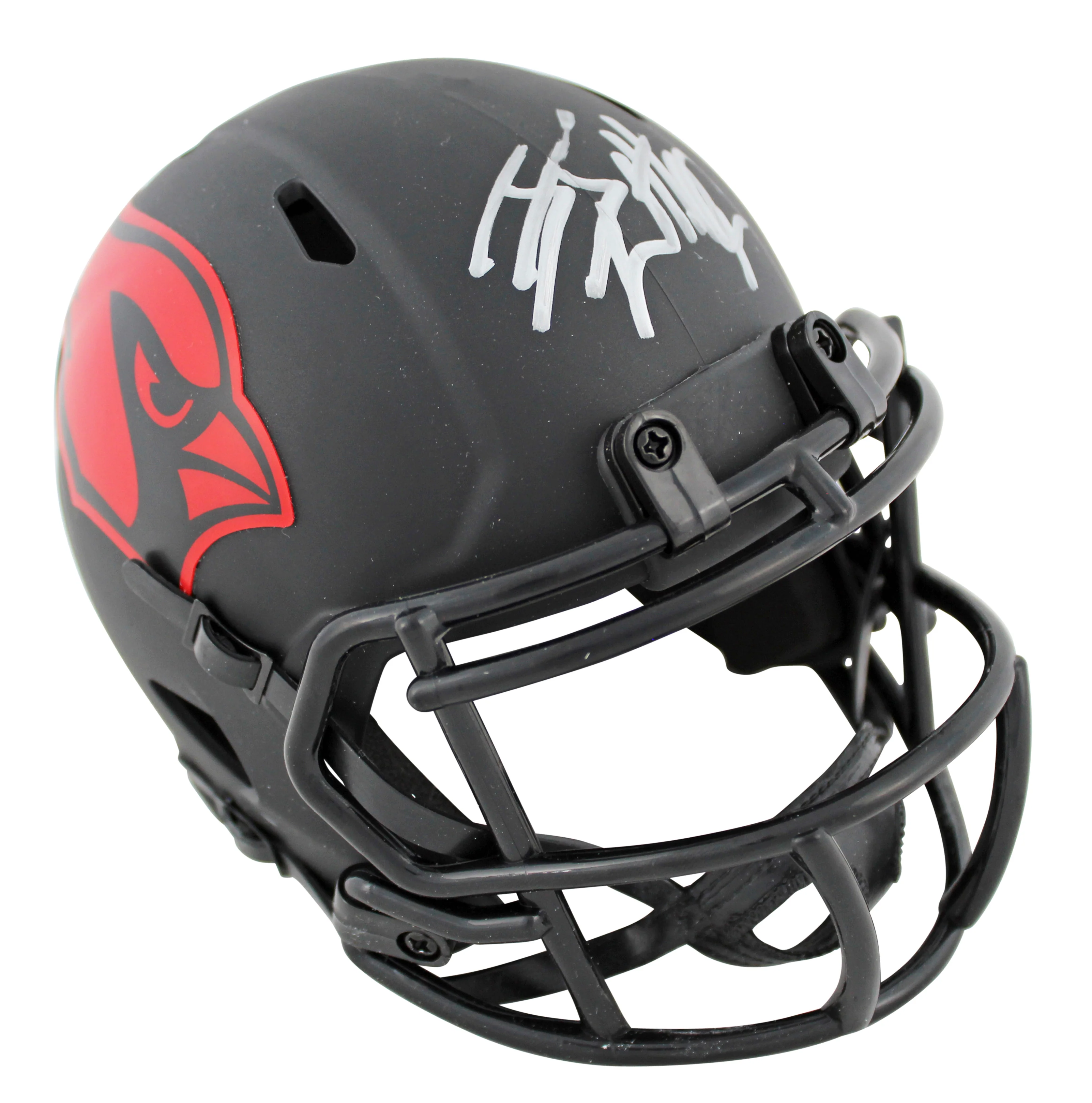 Cardinals J.J. Watt Authentic Signed Eclipse Speed Mini Helmet BAS Witnessed - Image 2