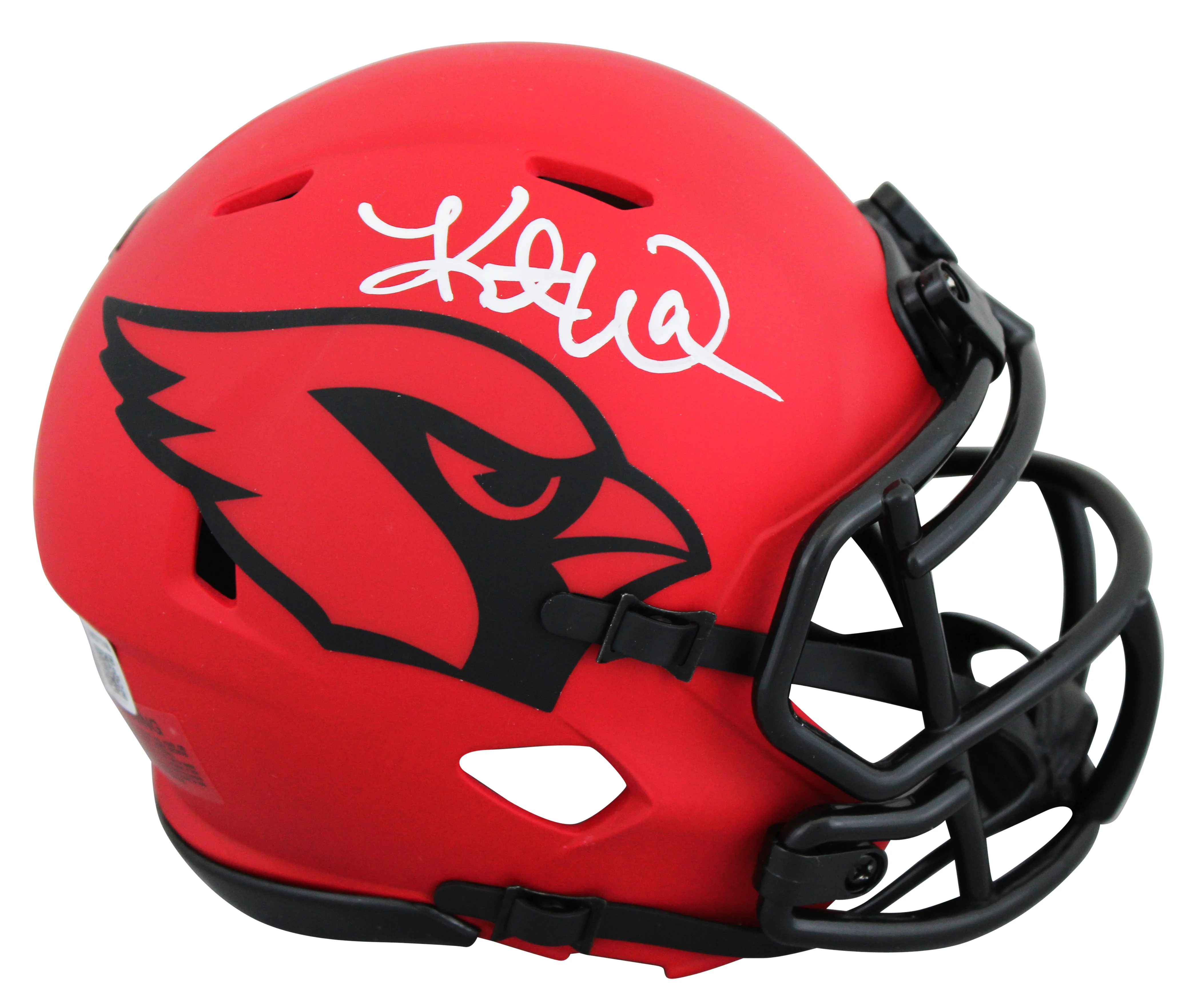 Cardinals Kurt Warner Authentic Signed Rave Speed Mini Helmet BAS Witnessed 2 - Image 2