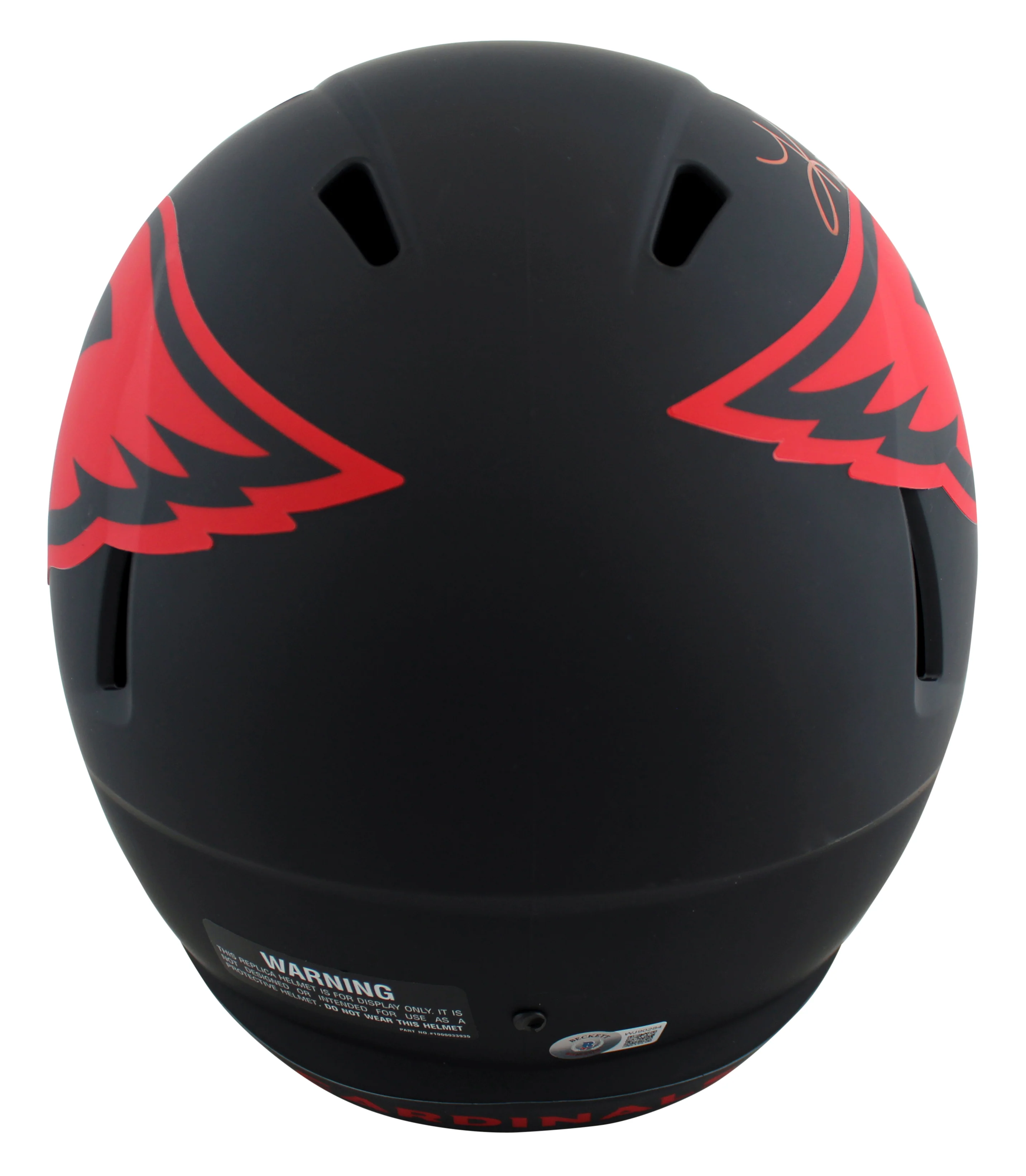 Cardinals Kurt Warner Signed Eclipse Full Size Speed Rep Helmet W/ Case BAS Wit - Image 4
