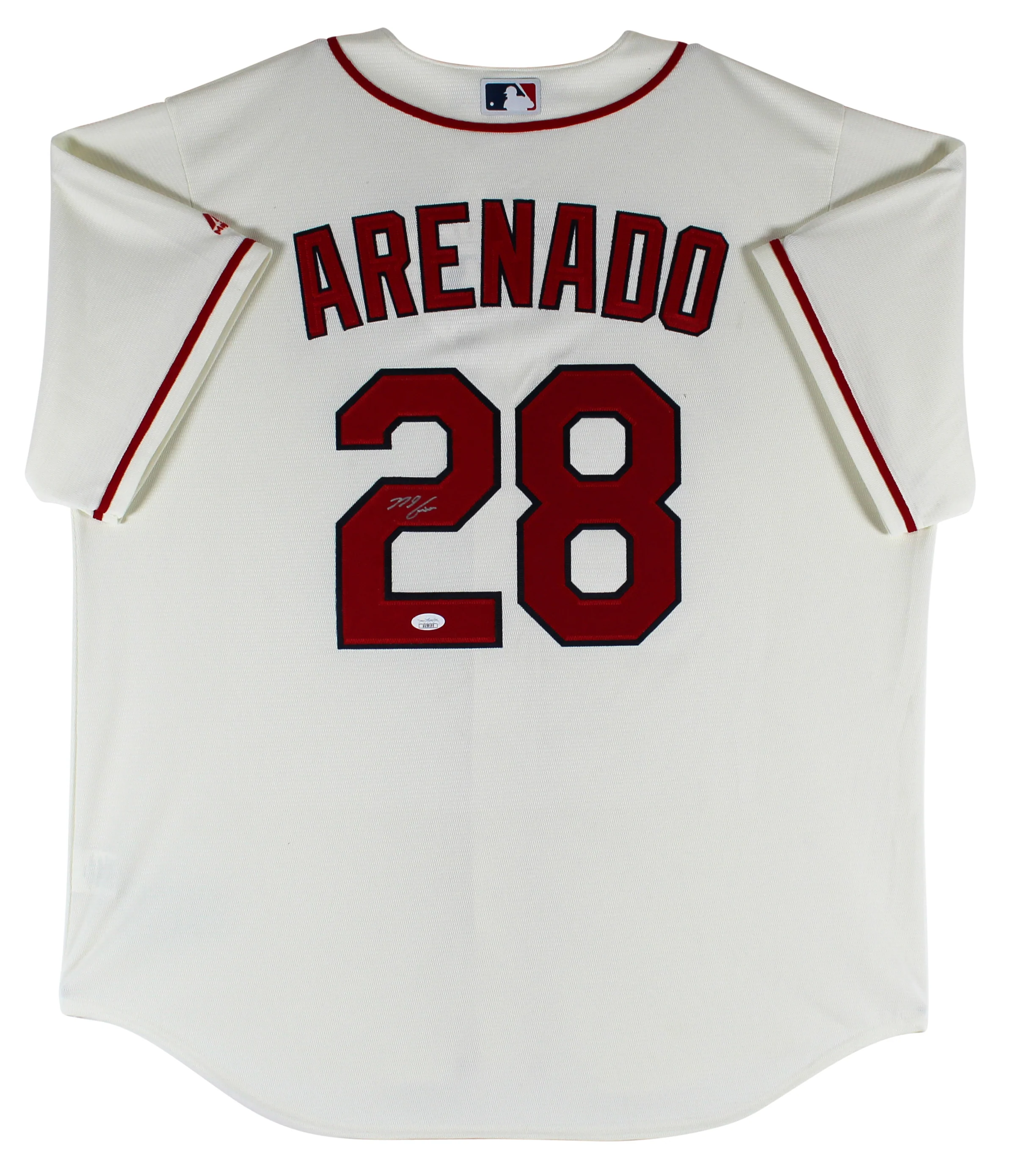 Cardinals Nolan Arenado Authentic Signed Cream Majestic Cool Base Jersey JSA - Image 2