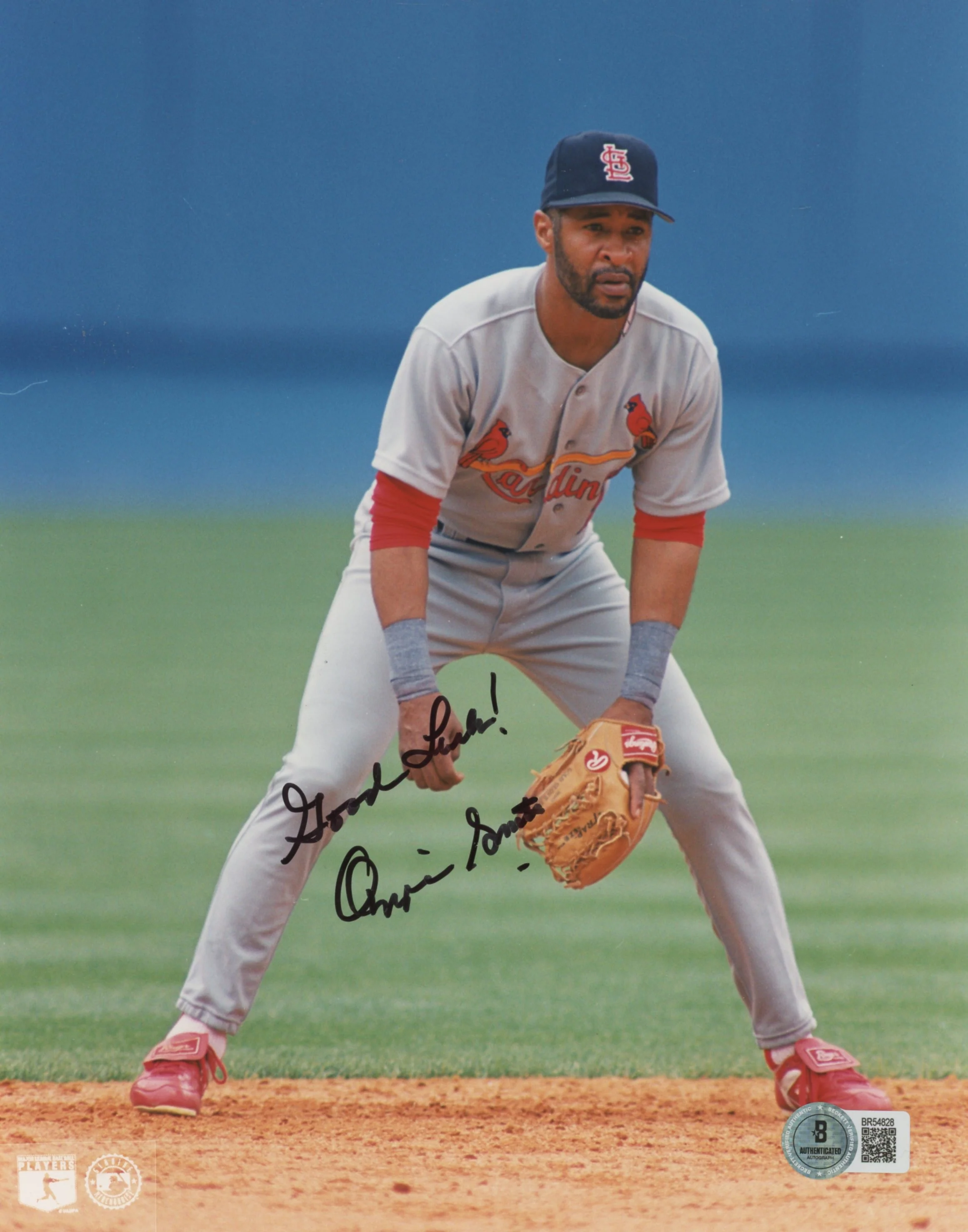 Cardinals Ozzie Smith "Good Luck!" Authentic Signed 8x10 Photo BAS #BR54828 - Image 2