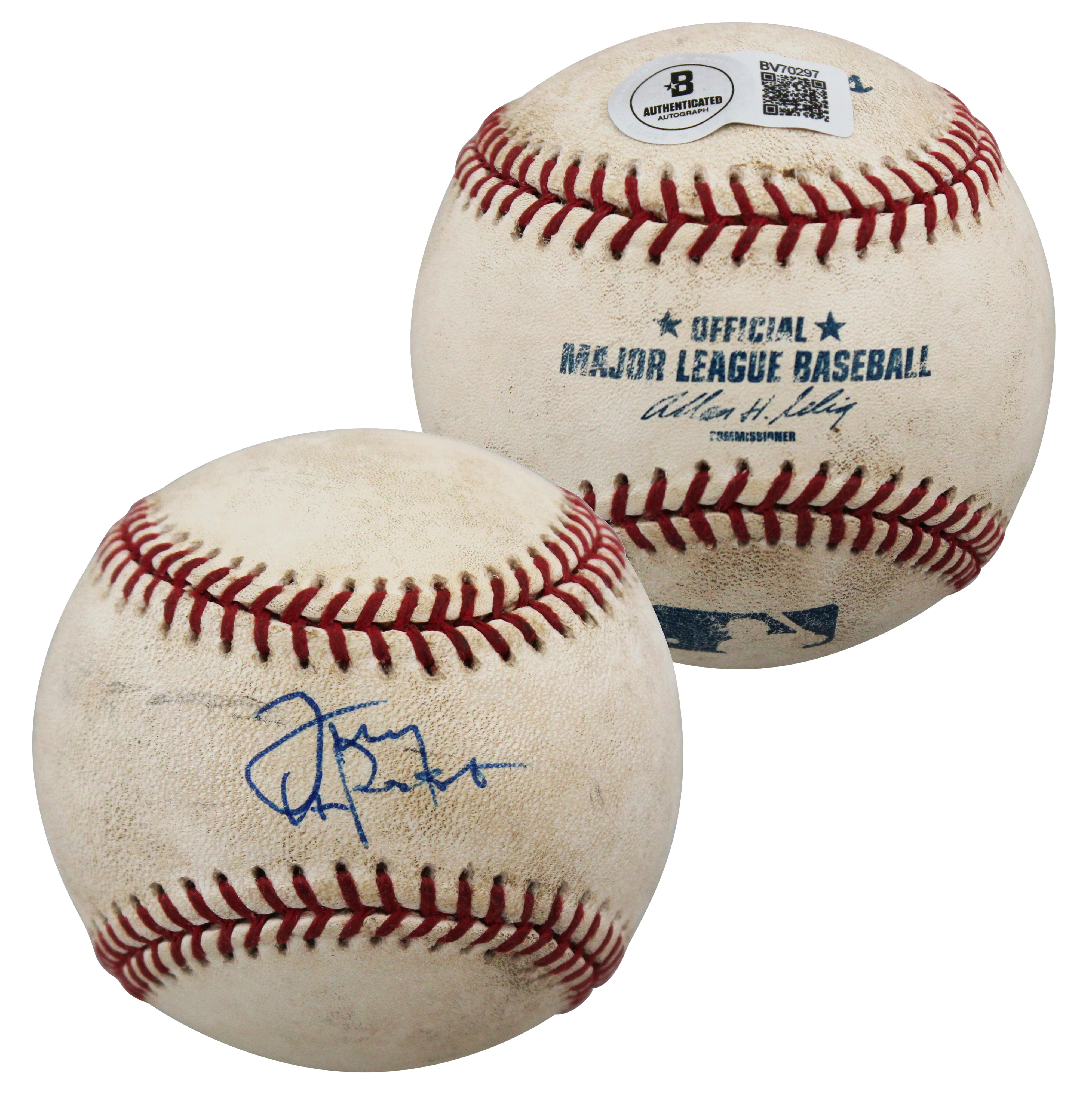 Cardinals Tony La Russa Signed Game Used Allen Selig OML Baseball BAS #BV70297 - Image 2