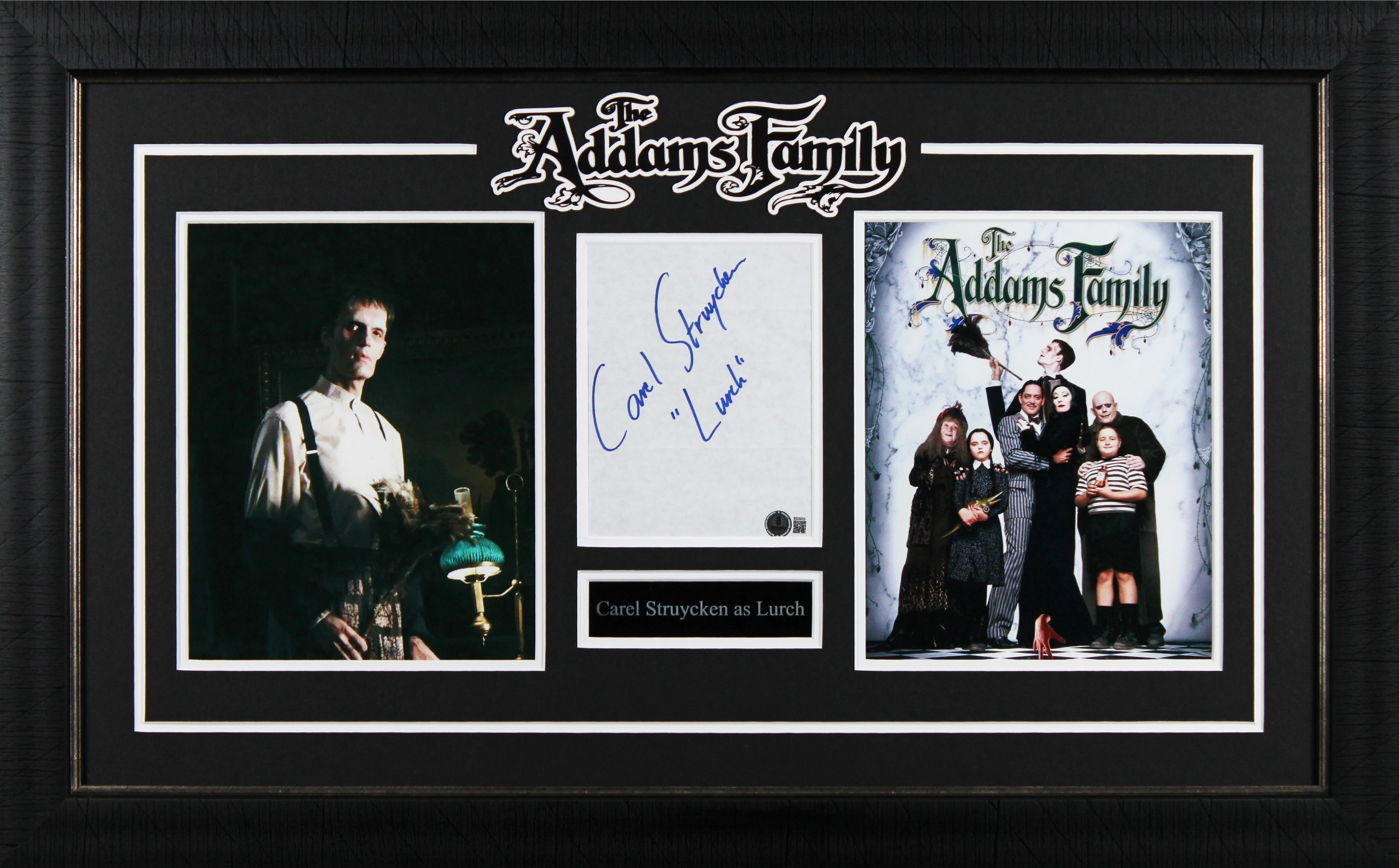 Carel Struycken Addams Family "Lurch" Signed Cut Signature Framed Display BAS