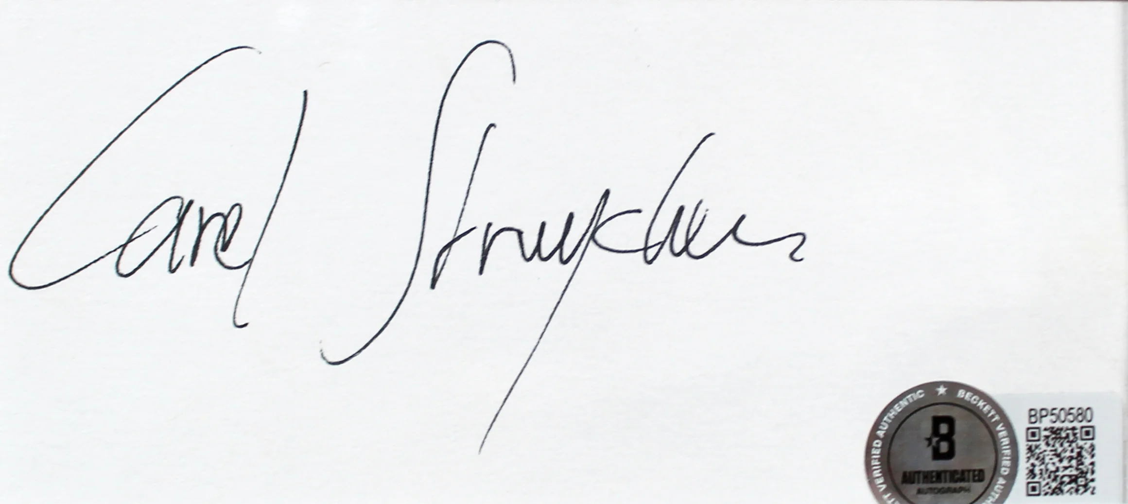 Carel Struycken The Addams Family Signed 3x5 Index Card Framed Display BAS - Image 3