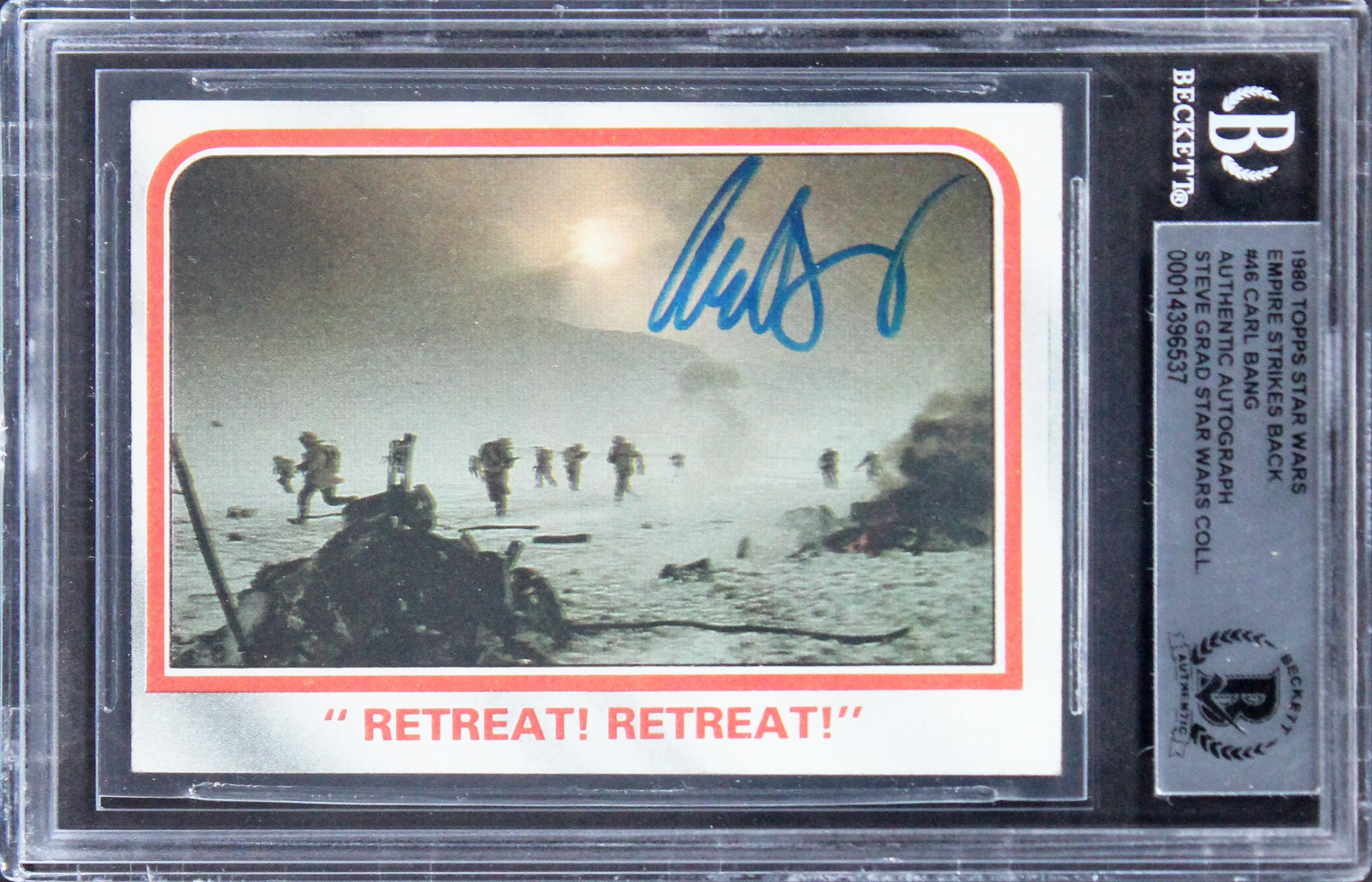 Carl Bang Star Wars Authentic Signed 1980 Topps Star Wars ESB #46 Card BAS Slab - Image 2