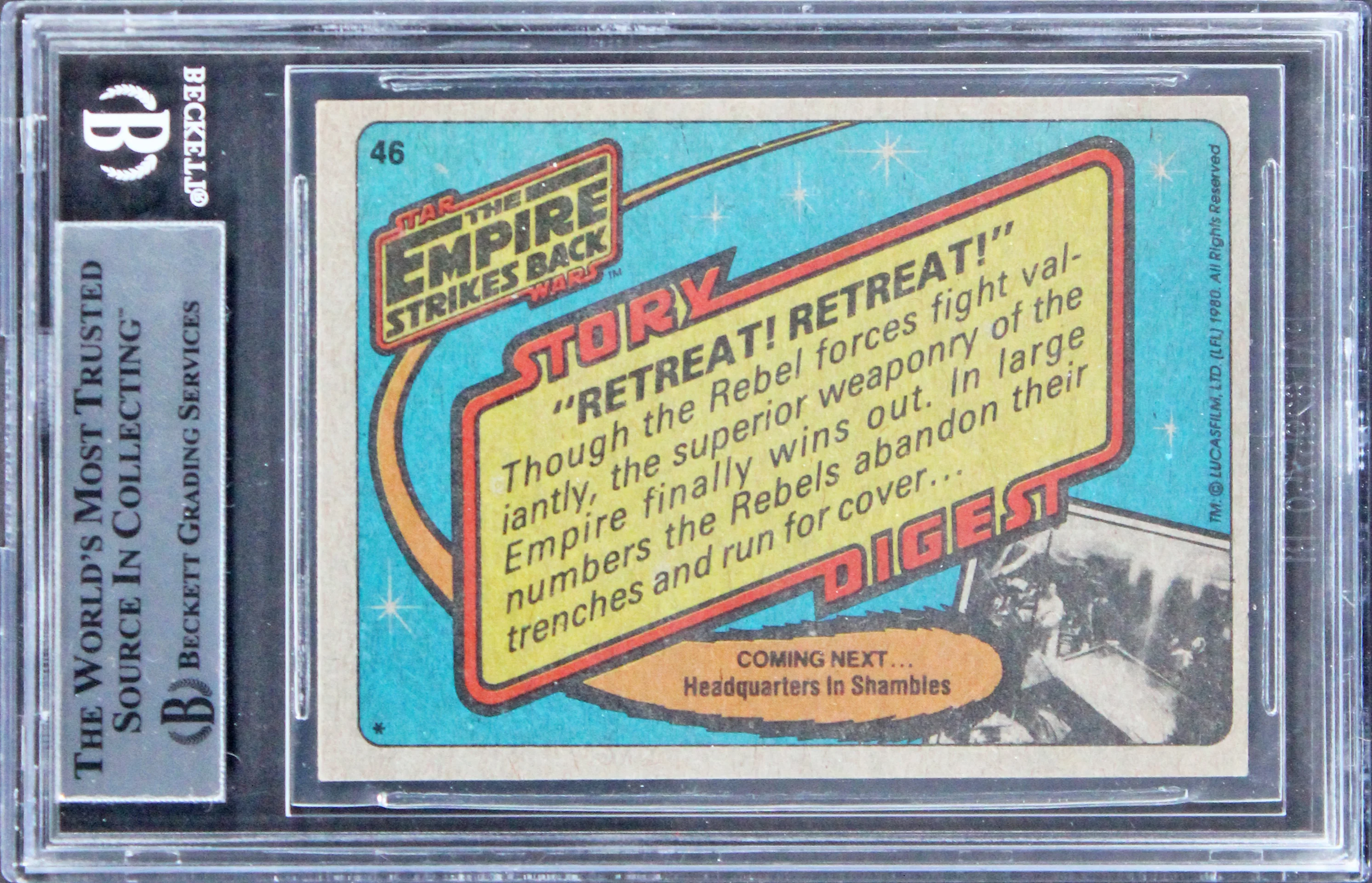 Carl Bang Star Wars Authentic Signed 1980 Topps Star Wars ESB #46 Card BAS Slab - Image 3