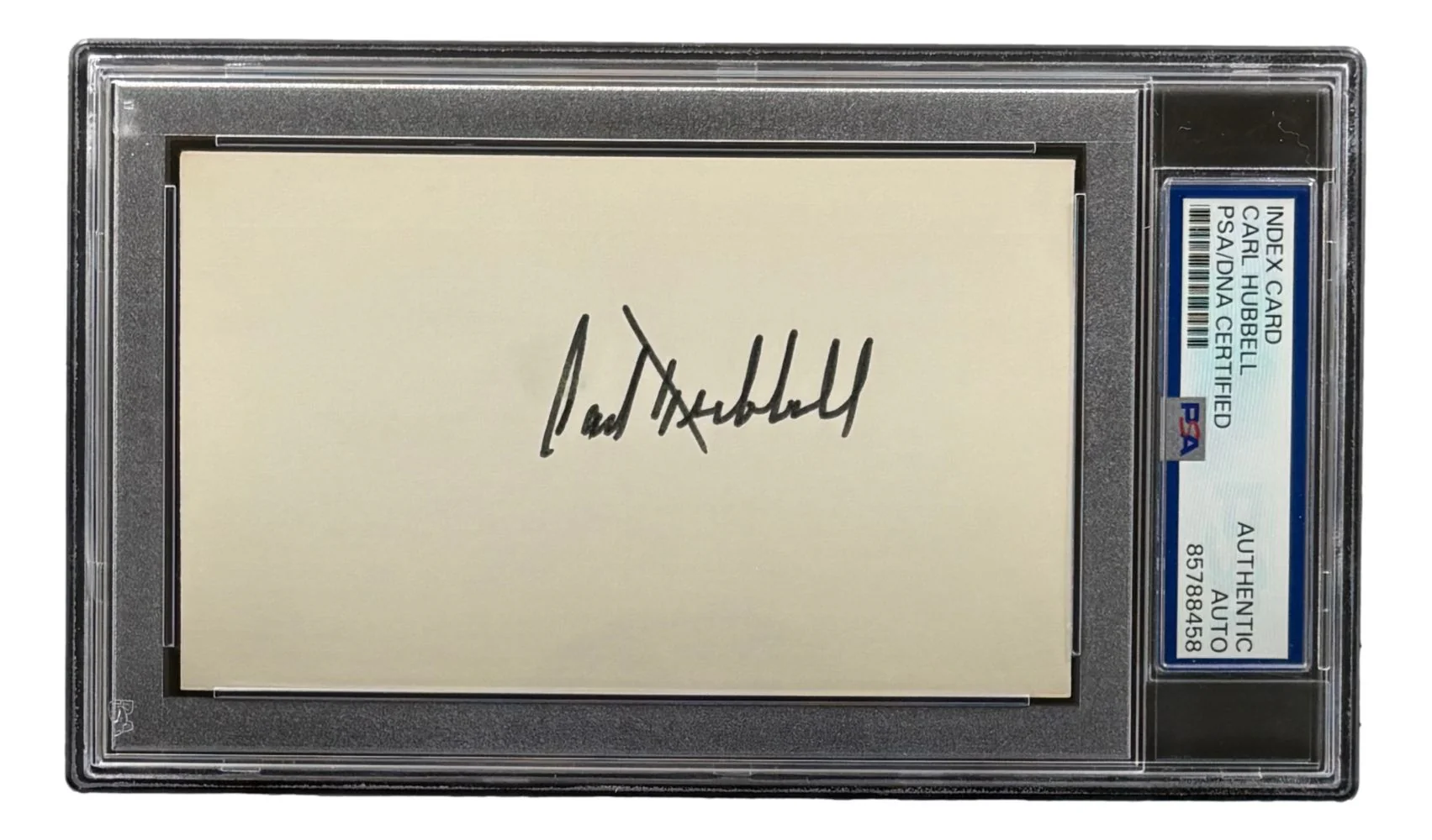 Carl Hubbell New York Giants Signed Index Card PSA/DNA