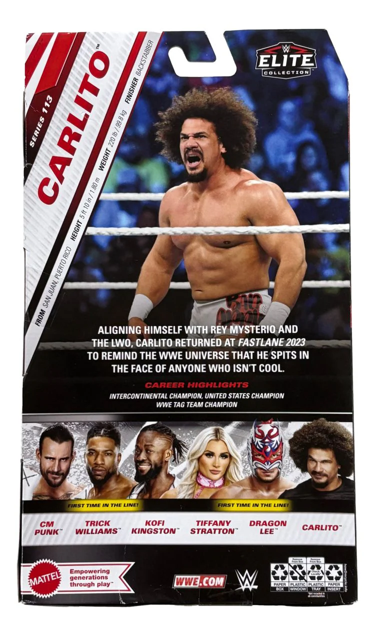 Carlito Signed WWE Elite Collection Series 113 Action Figure JSA QR Hologram - Image 3