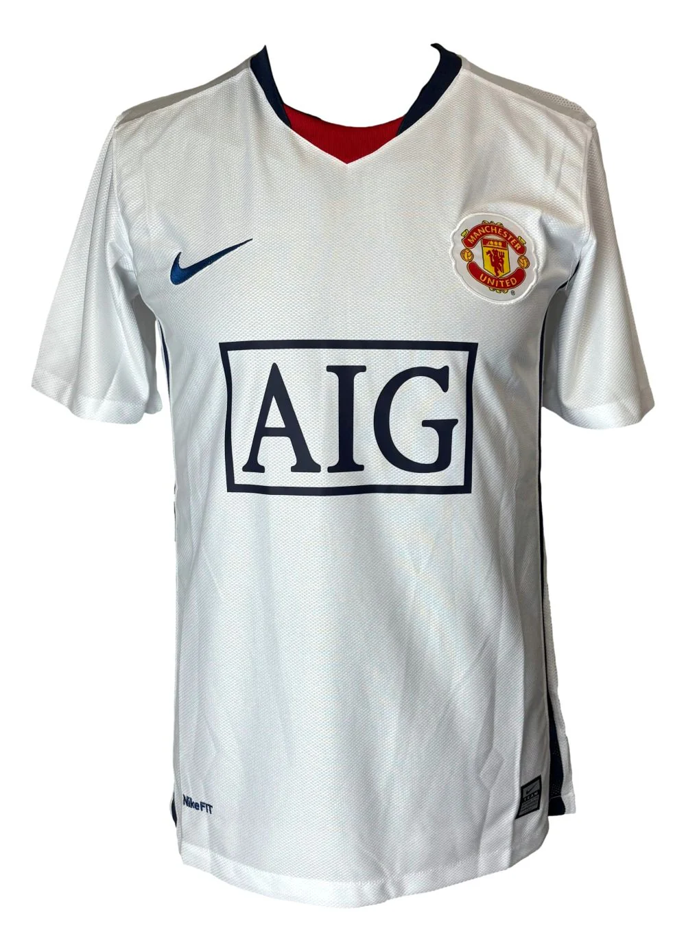 Carlos Tevez Signed Manchester United White Nike Soccer Jersey BAS - Image 3