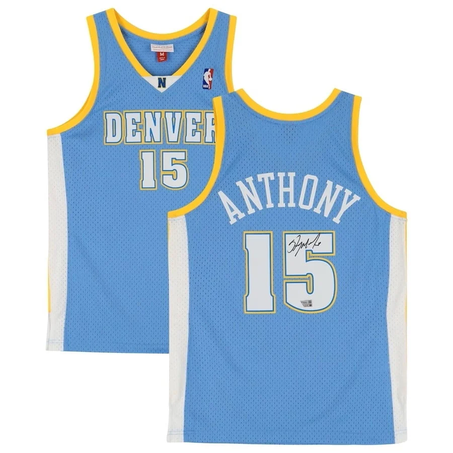 Carmelo Anthony Signed Denver Nuggets 2003/04 M&N Swingman Jersey Fanatics - Image 3