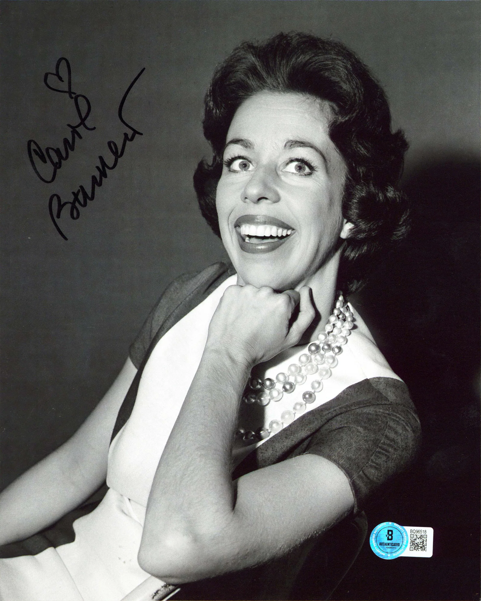 Carol Burnett Authentic Signed 8x10 Black & White Vertical Photo BAS #BQ96518 - Image 2