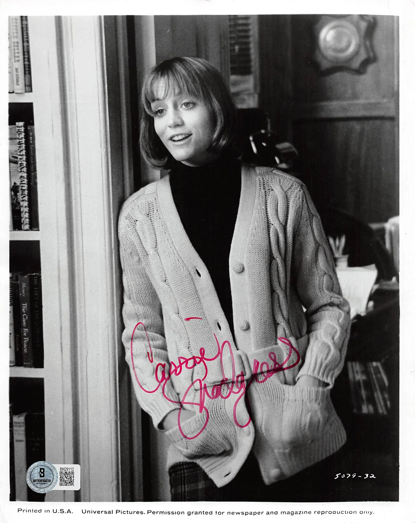 Carrie Snodgress Diary of a Mad Housewife Signed 8x10 Photo BAS #BN29113