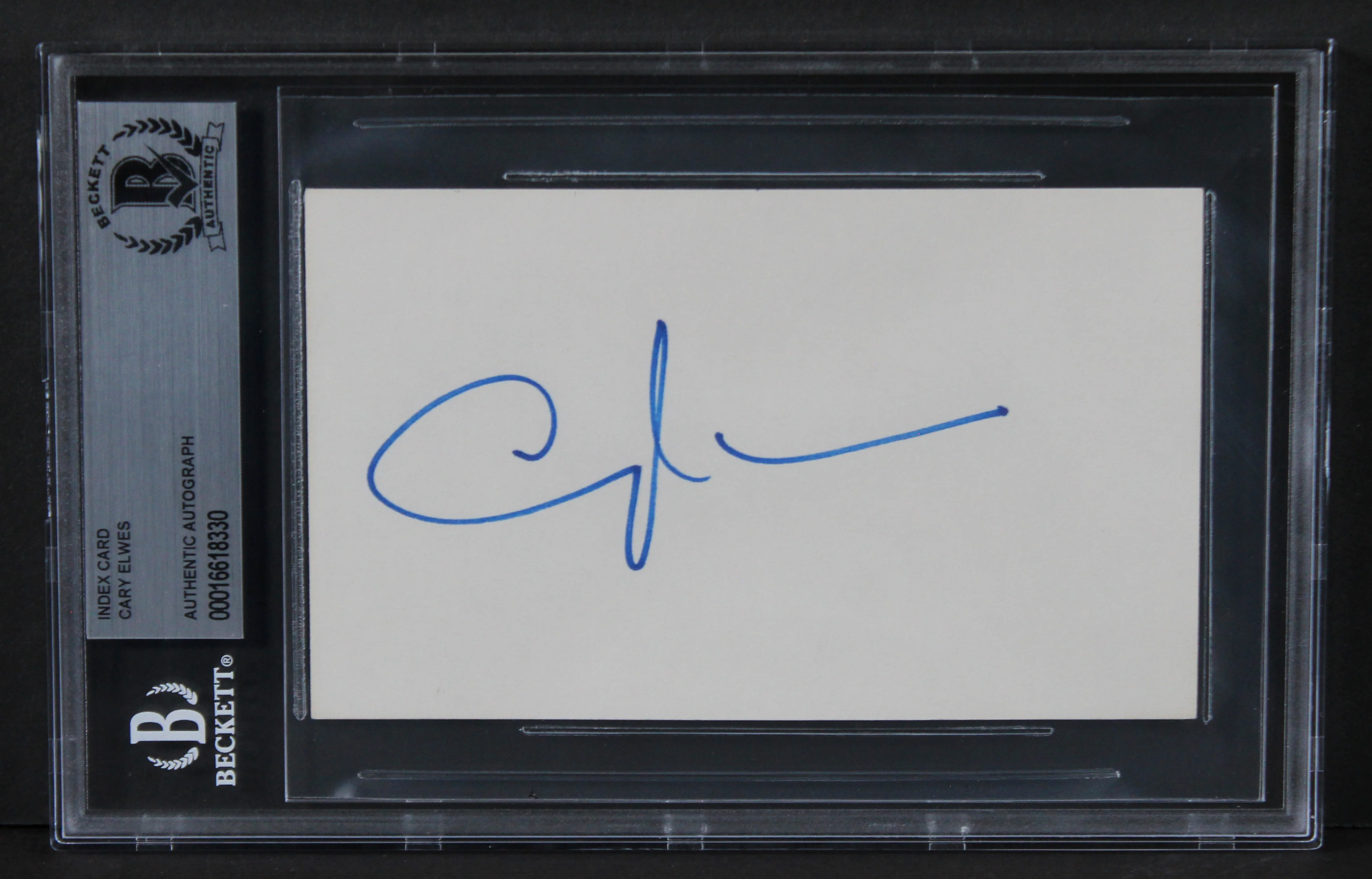 Cary Elwes The Princess Bride Authentic Signed 3x5 Index Card BAS Slabbed - Image 2