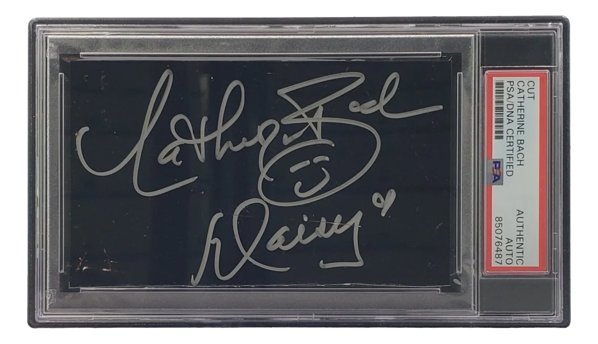 Catherine Bach Signed Slabbed Dukes Of Hazard Cut Signature PSA/DNA 85076487