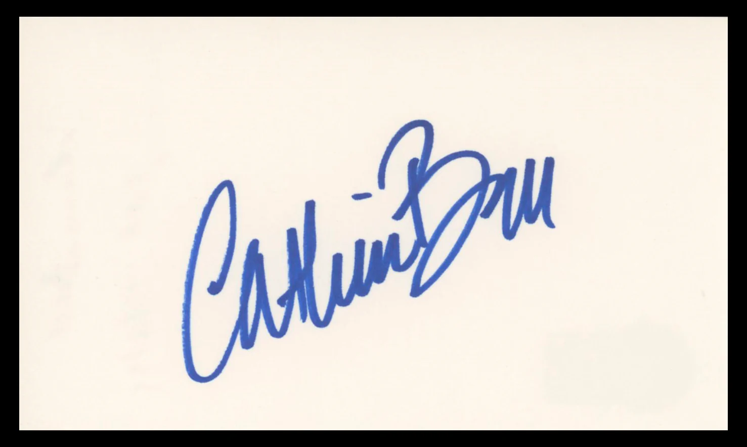 Catherine Bell The Good Witch Authentic Signed 3x5 Index Card BAS #BV01247