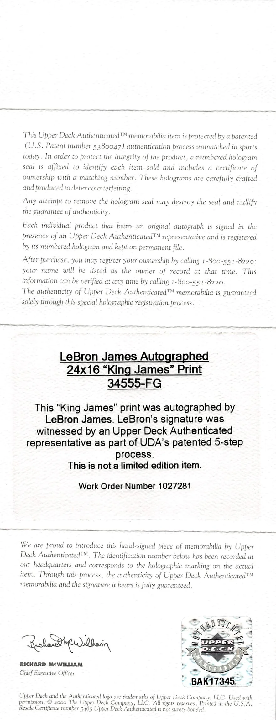 Cavaliers LeBron James "King James" Signed Framed 16x24 Photo UDA BAS & PSA LOA - Image 5
