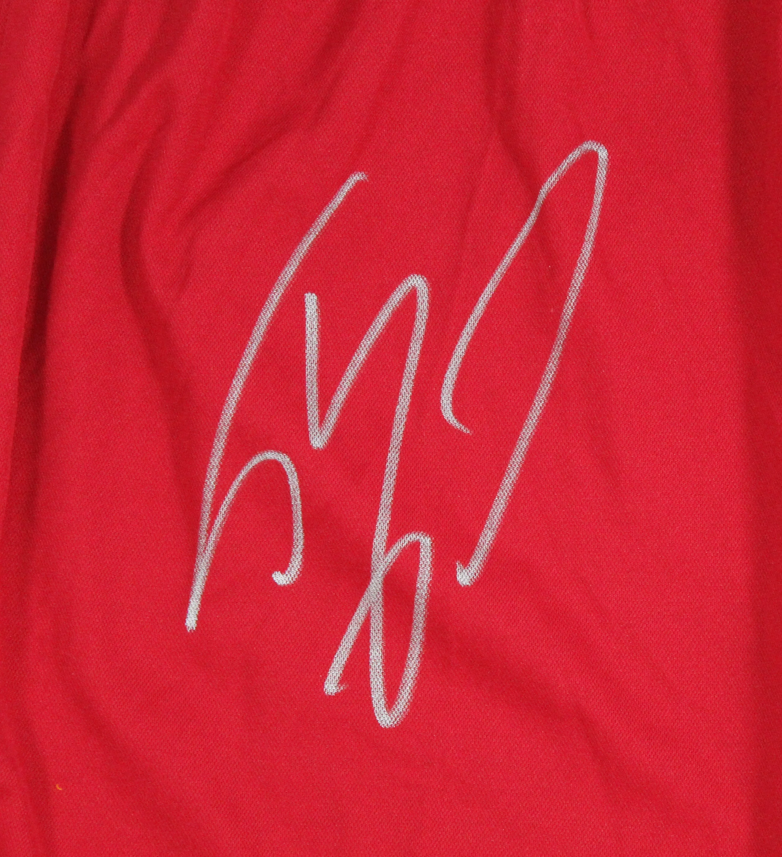 Cavaliers Shaquille O'Neal Signed Red Adidas Practice Shorts BAS Wit #2W958082 - Image 3