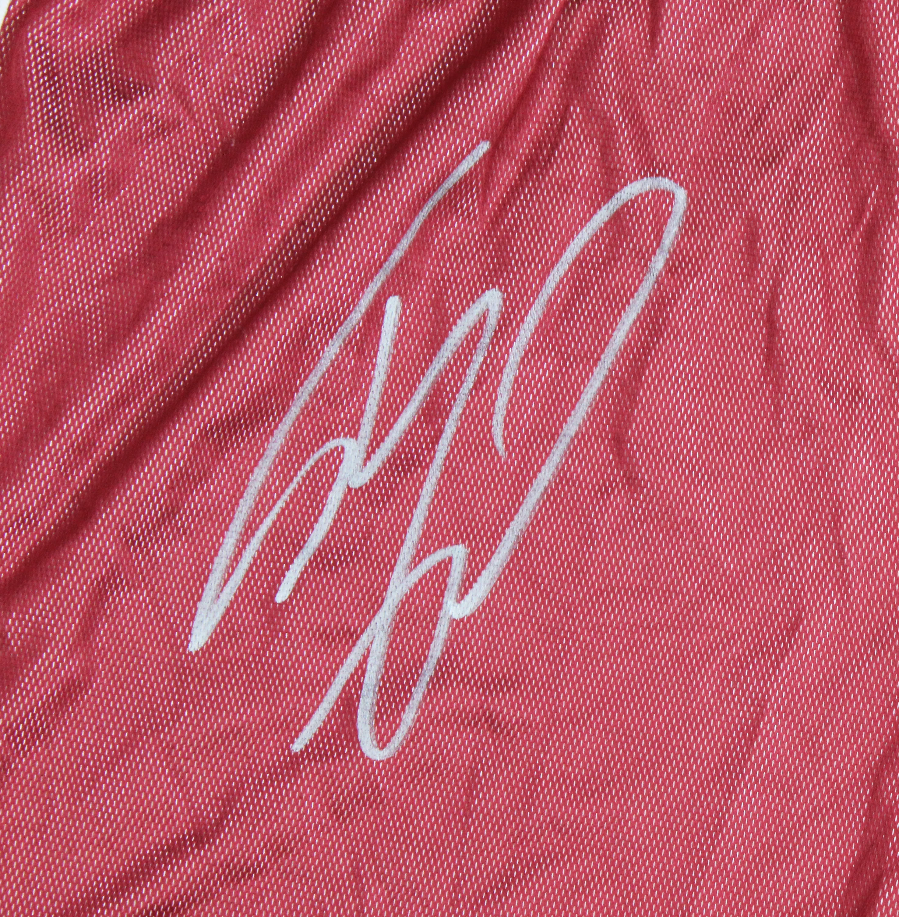 Cavaliers Shaquille O'Neal Signed Red Adidas Practice Shorts BAS Wit #2W958087 - Image 3