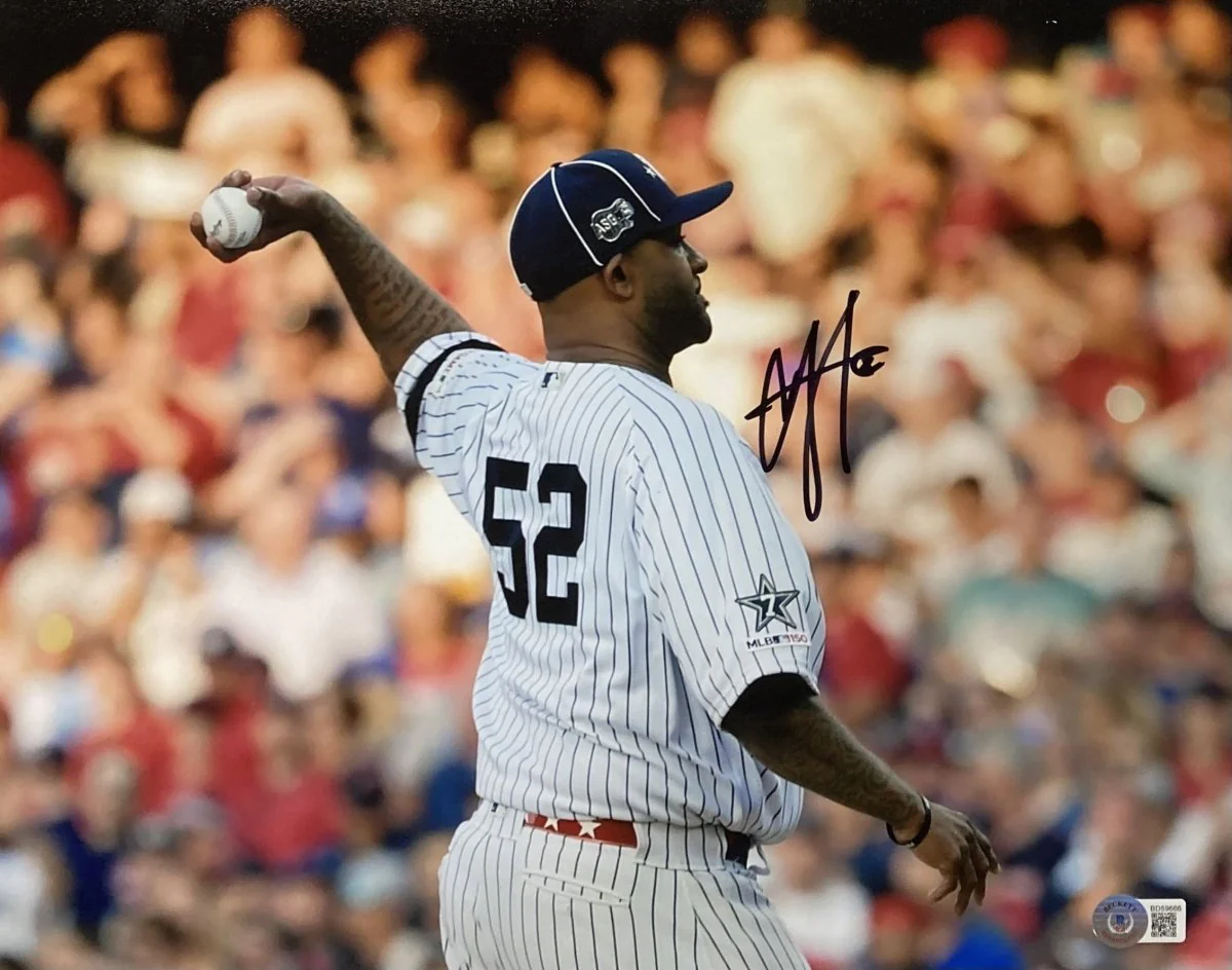 CC Sabathia Signed 11x14 New York Yankees First Pitch Photo BAS - Image 4