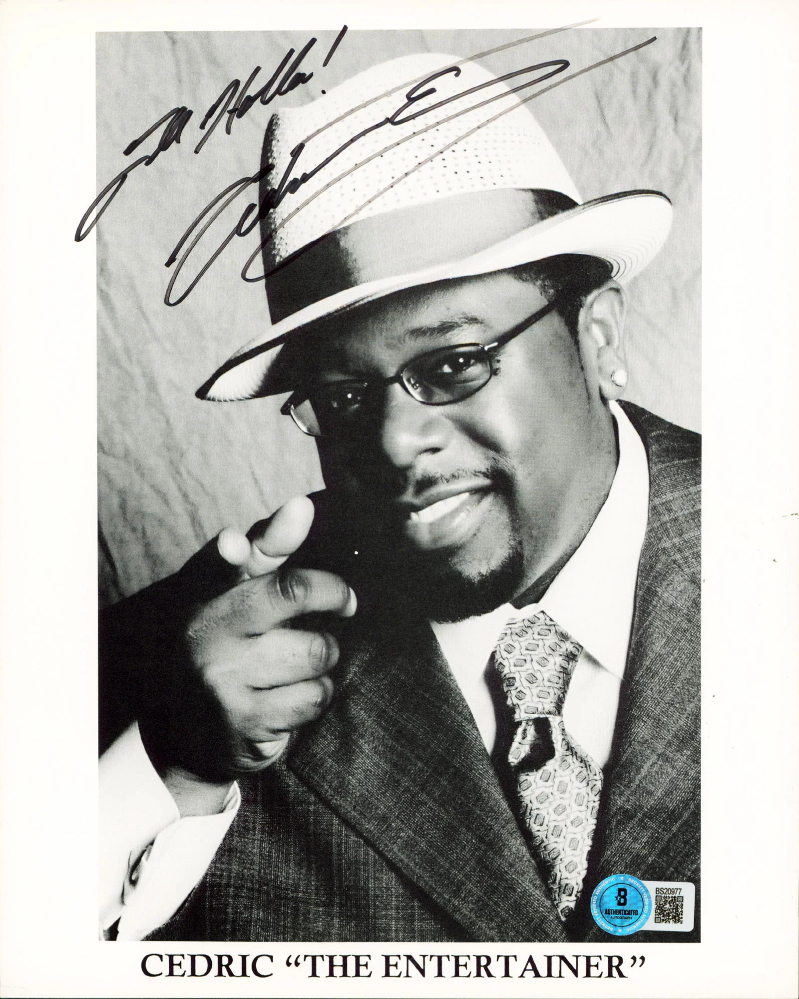 Cedric The Entertainer Comedian "Holla" Authentic Signed 8x10 Photo BAS #BS20977 - Image 2