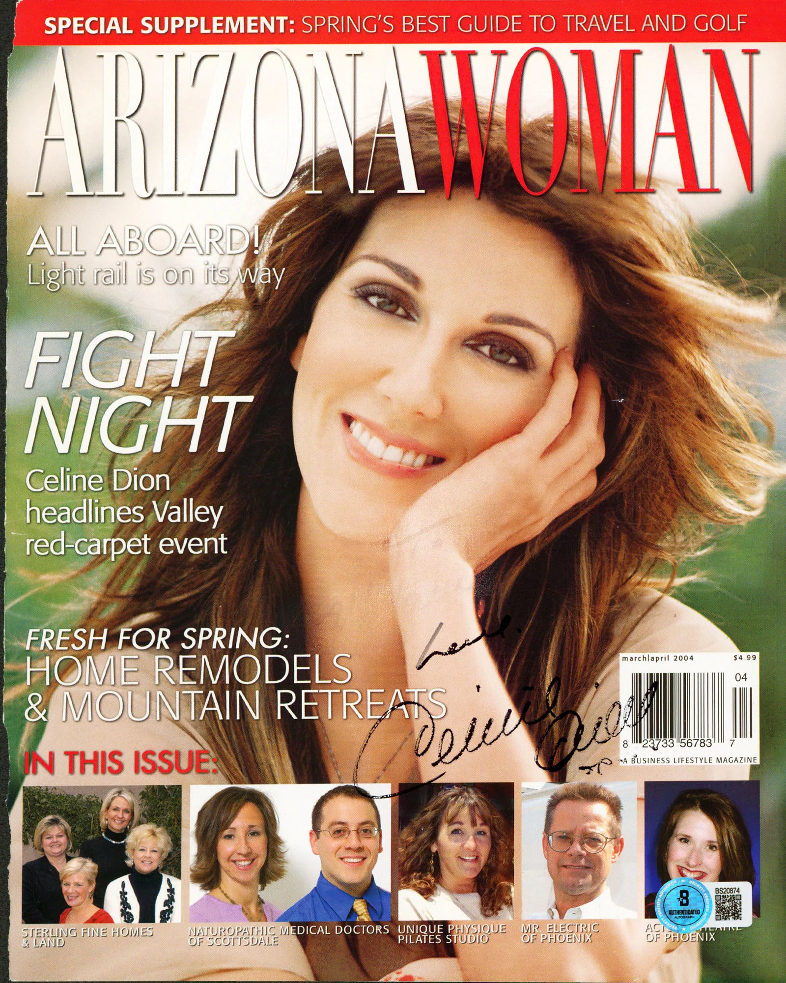 Celine Dion "Love" Signed Arizona Woman Magazine Cover March 2004 BAS #BS20874 - Image 2